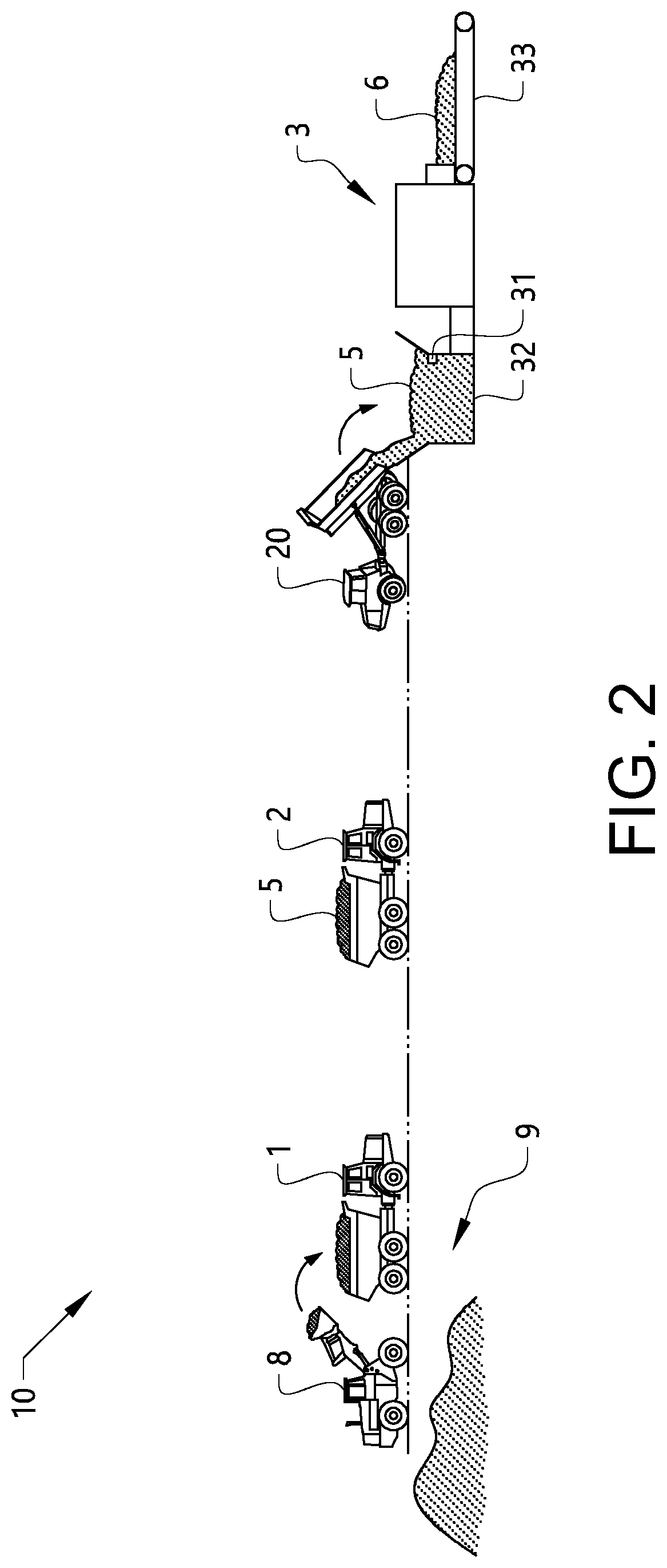 Patent US11782412 Figure 2 – Method for controlling a material, processing device and a load-carrying vehicle