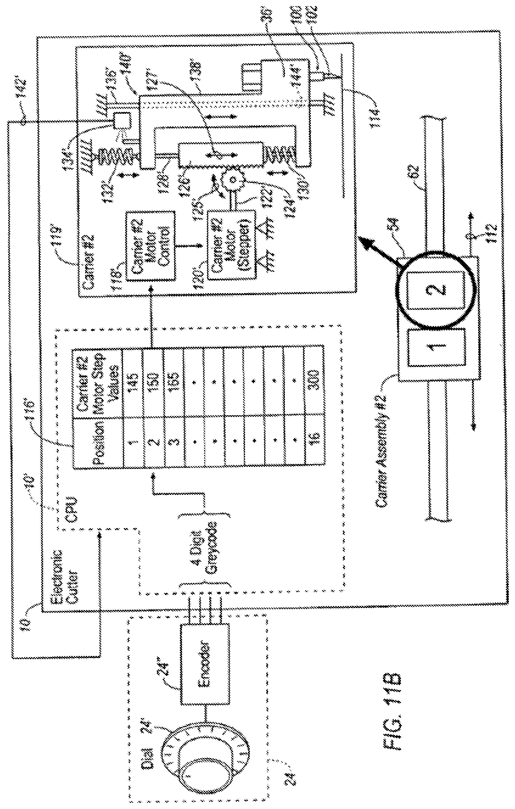 Patent US11782413 Figure 8 – Electronic cutting machine
