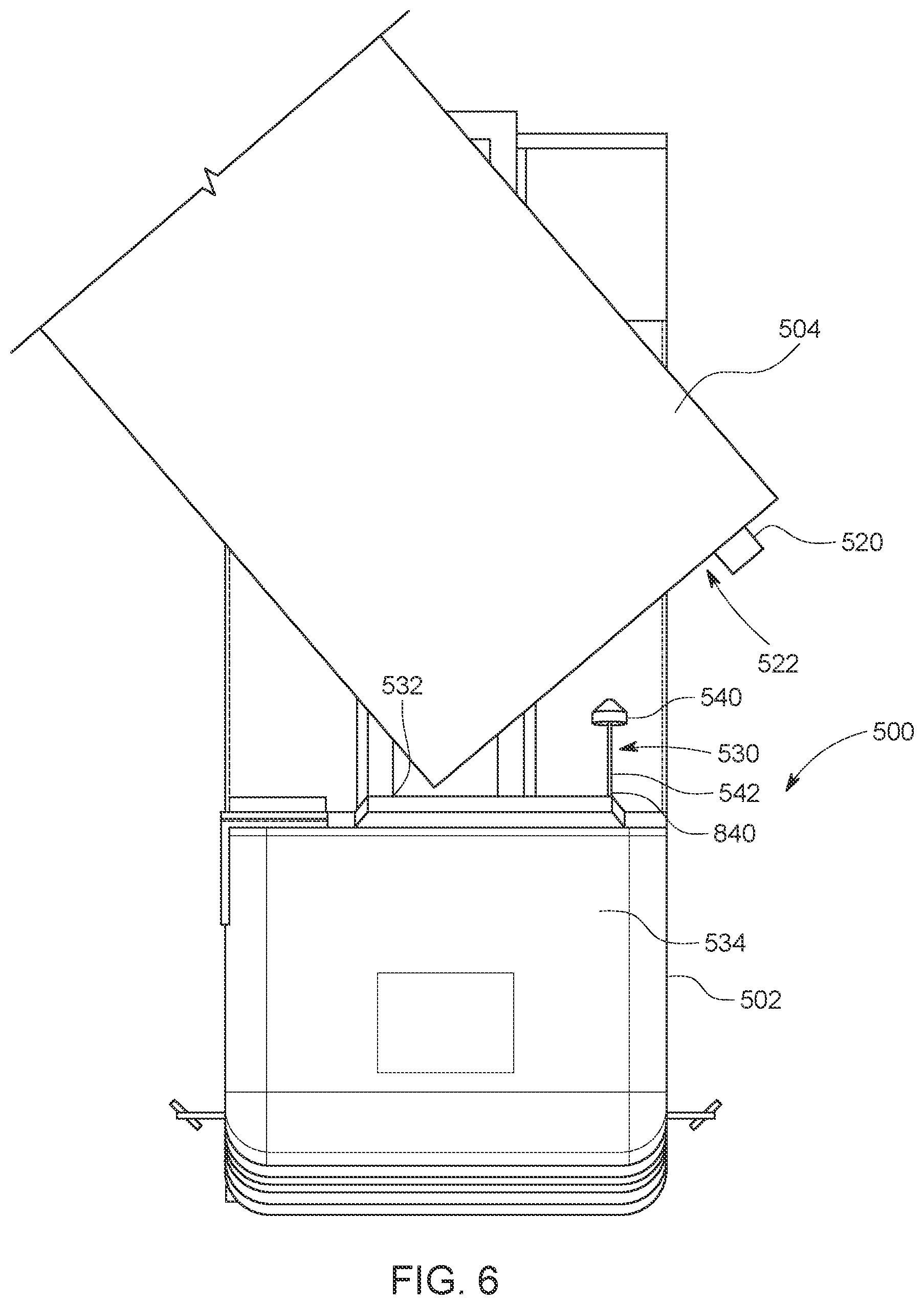 Patent US11782436 Figure 6 – Systems and methods for automated operation and handling of autonomous trucks and trailers hauled thereby