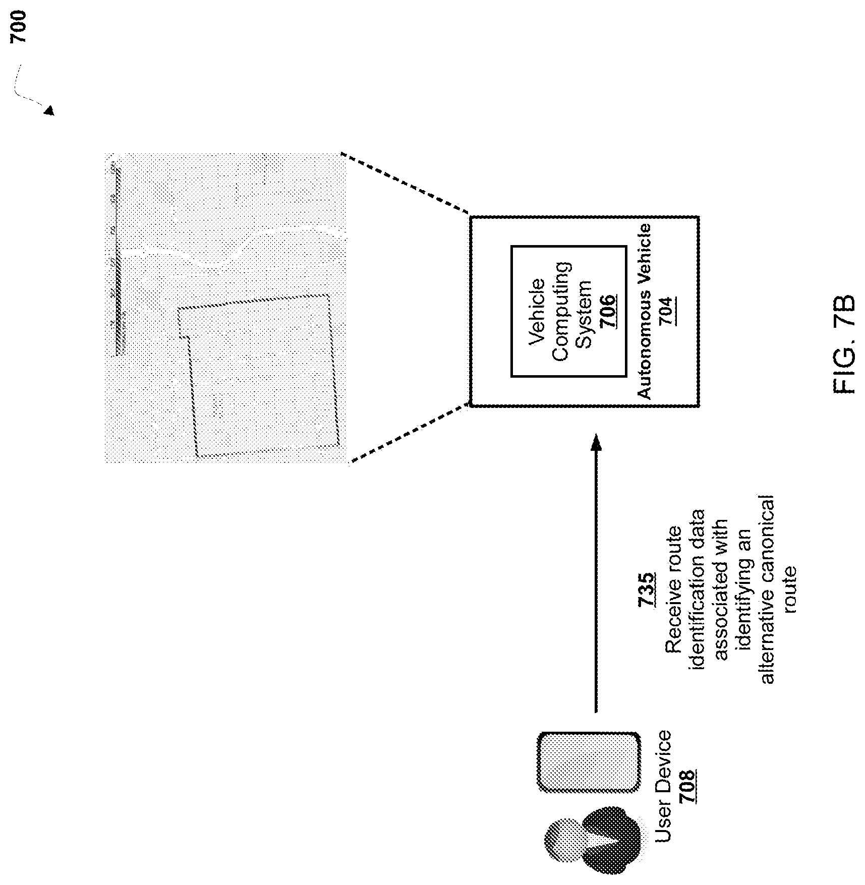 Patent US11782439 Figure 10 – Determining routes for autonomous vehicles