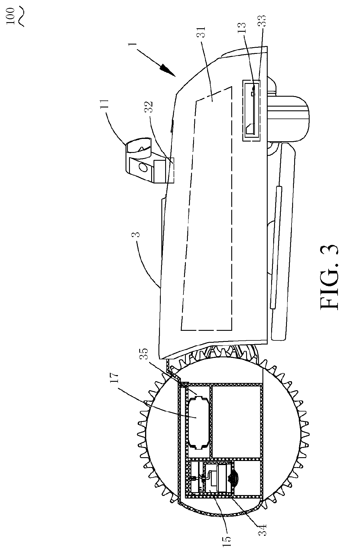 Patent US11782445 Figure 3 – Self-moving device, functional module, and automatic working system