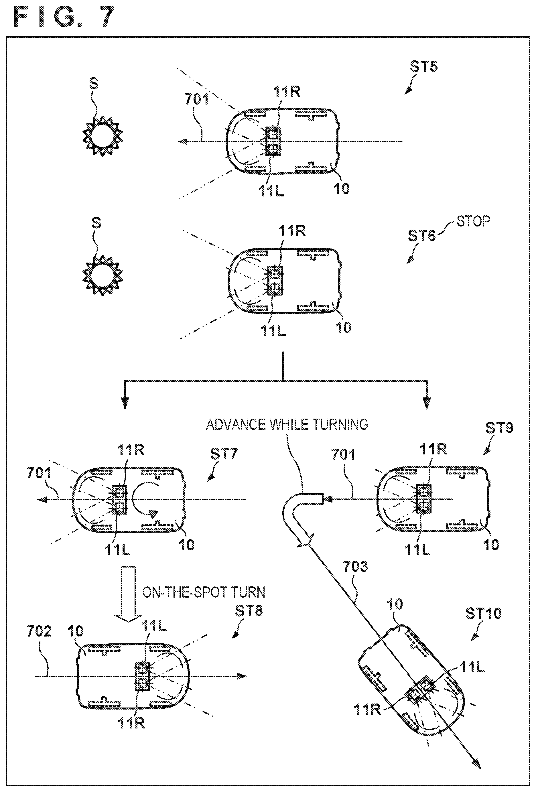 Patent US11782447 Figure 7 – Autonomous work machine, method of controlling the same, and storage medium