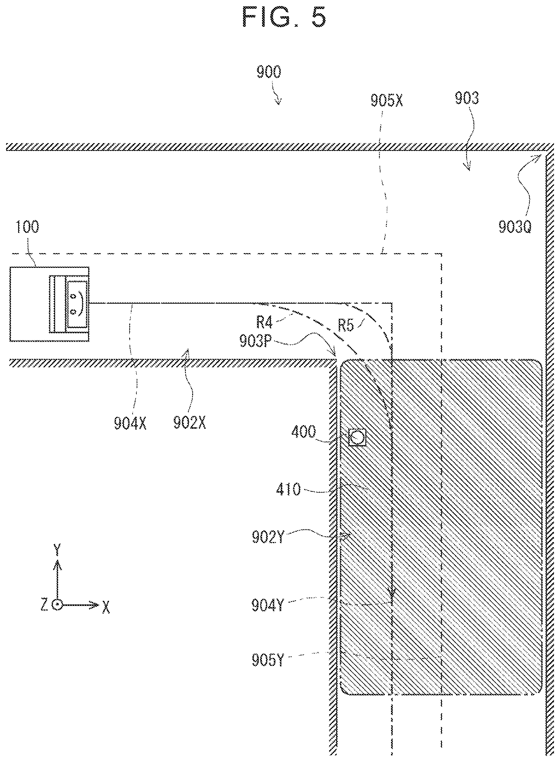 Patent US11782449 Figure 5 – Autonomous mobile system, autonomous mobile method, and storage medium