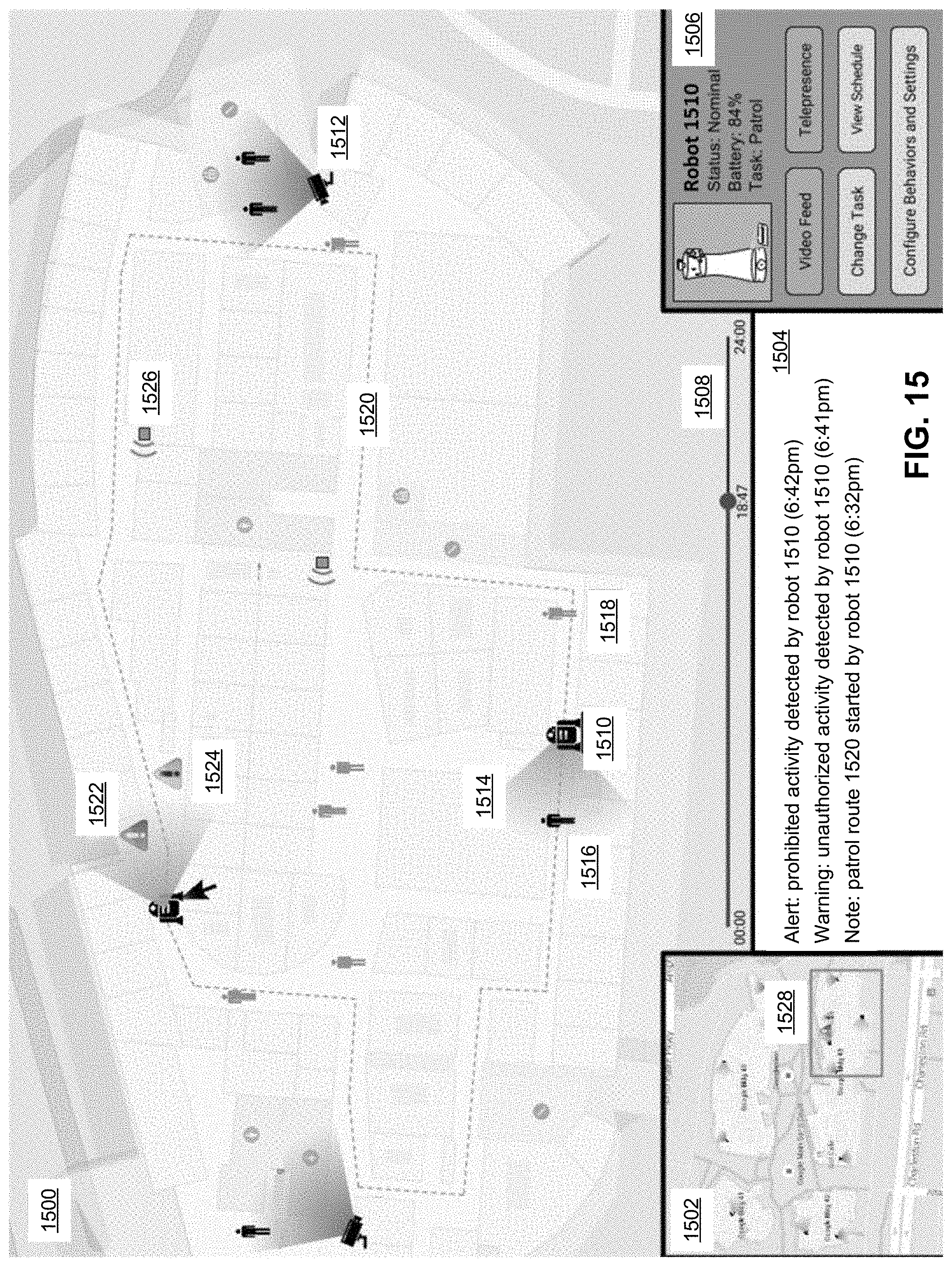 Patent US11782452 Figure 14 – Surveillance prevention by mobile robot