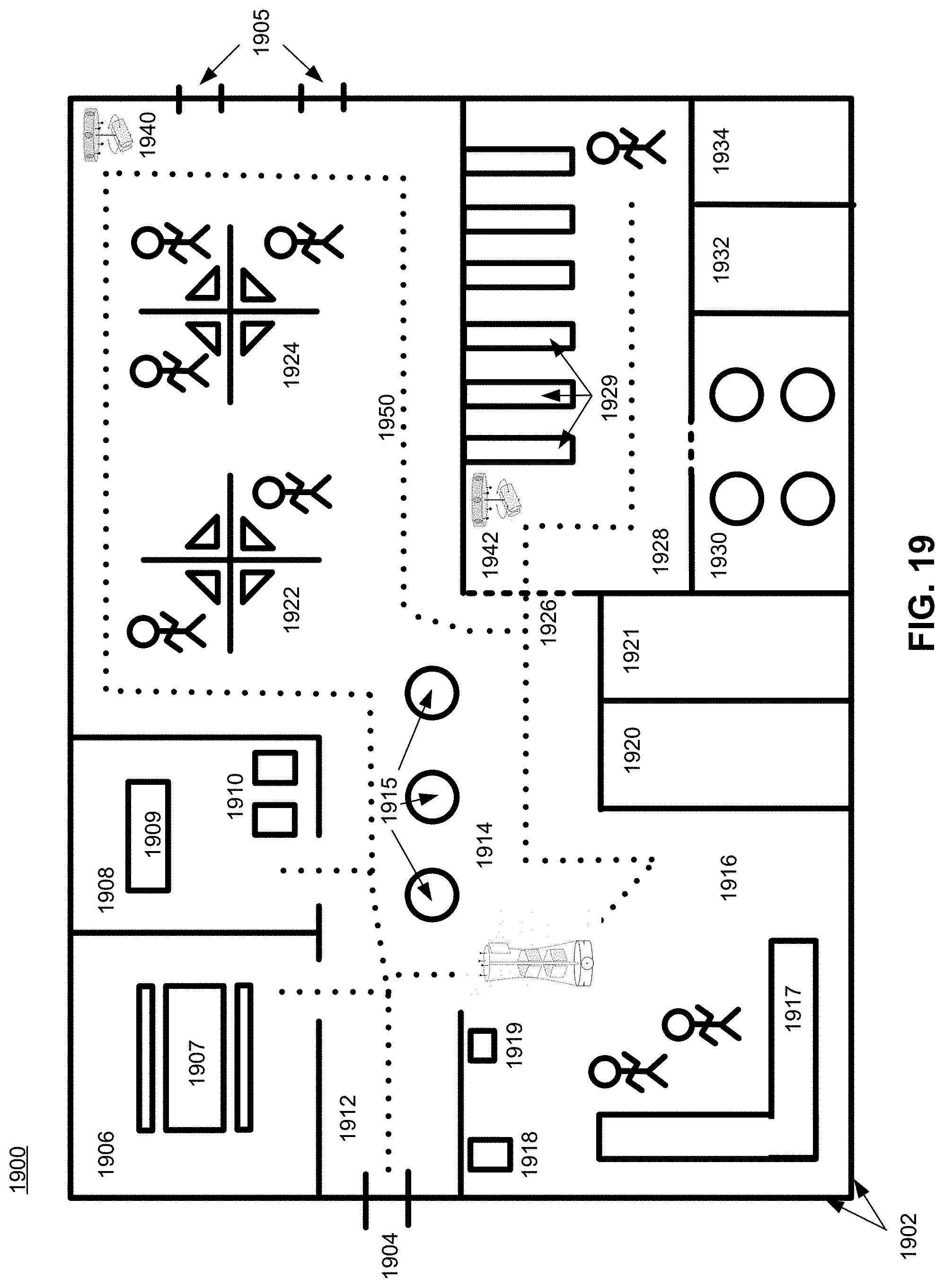 Patent US11782452 Figure 18 – Surveillance prevention by mobile robot