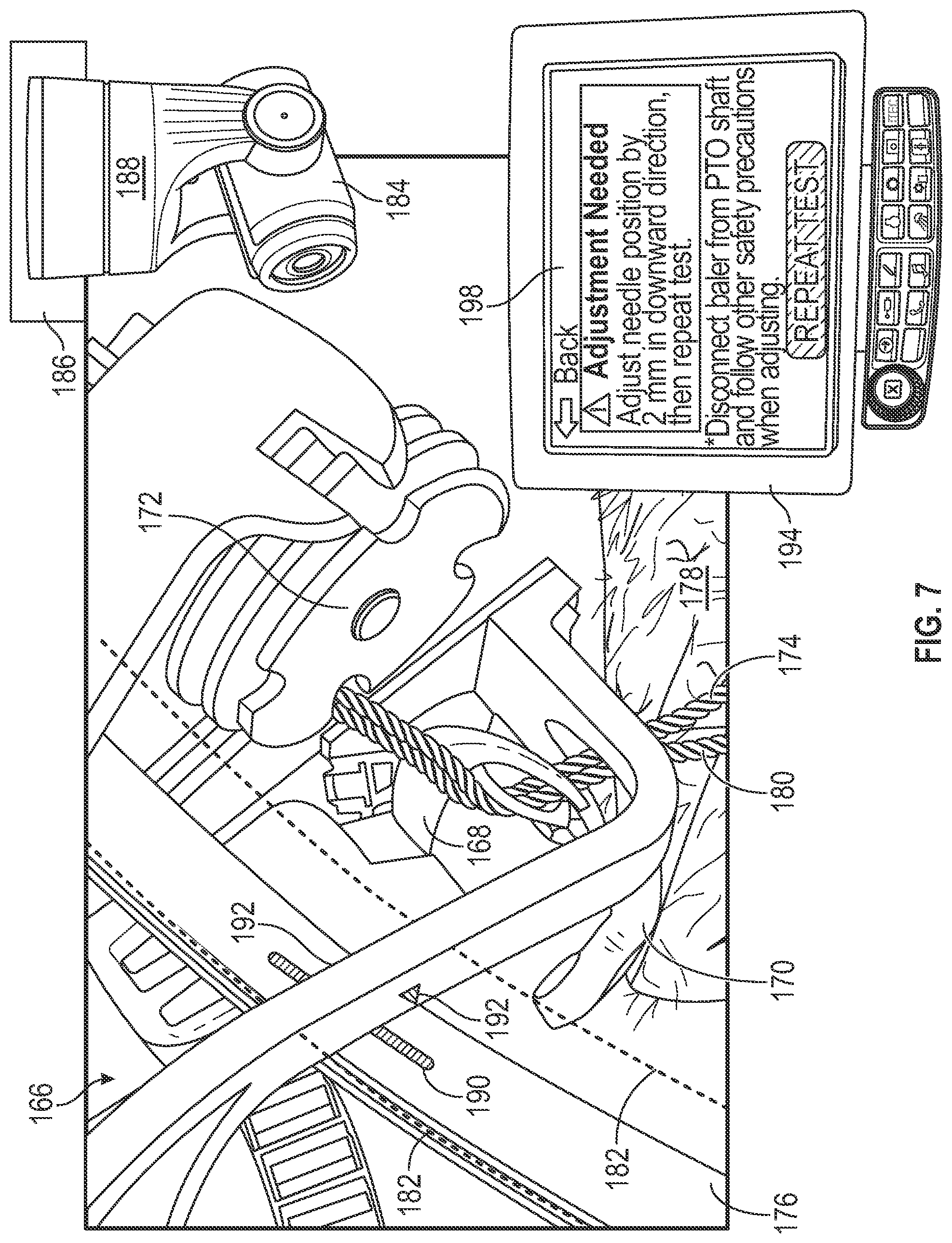 Patent US11782453 Figure 7 – Image-based position assessment of agricultural machine components