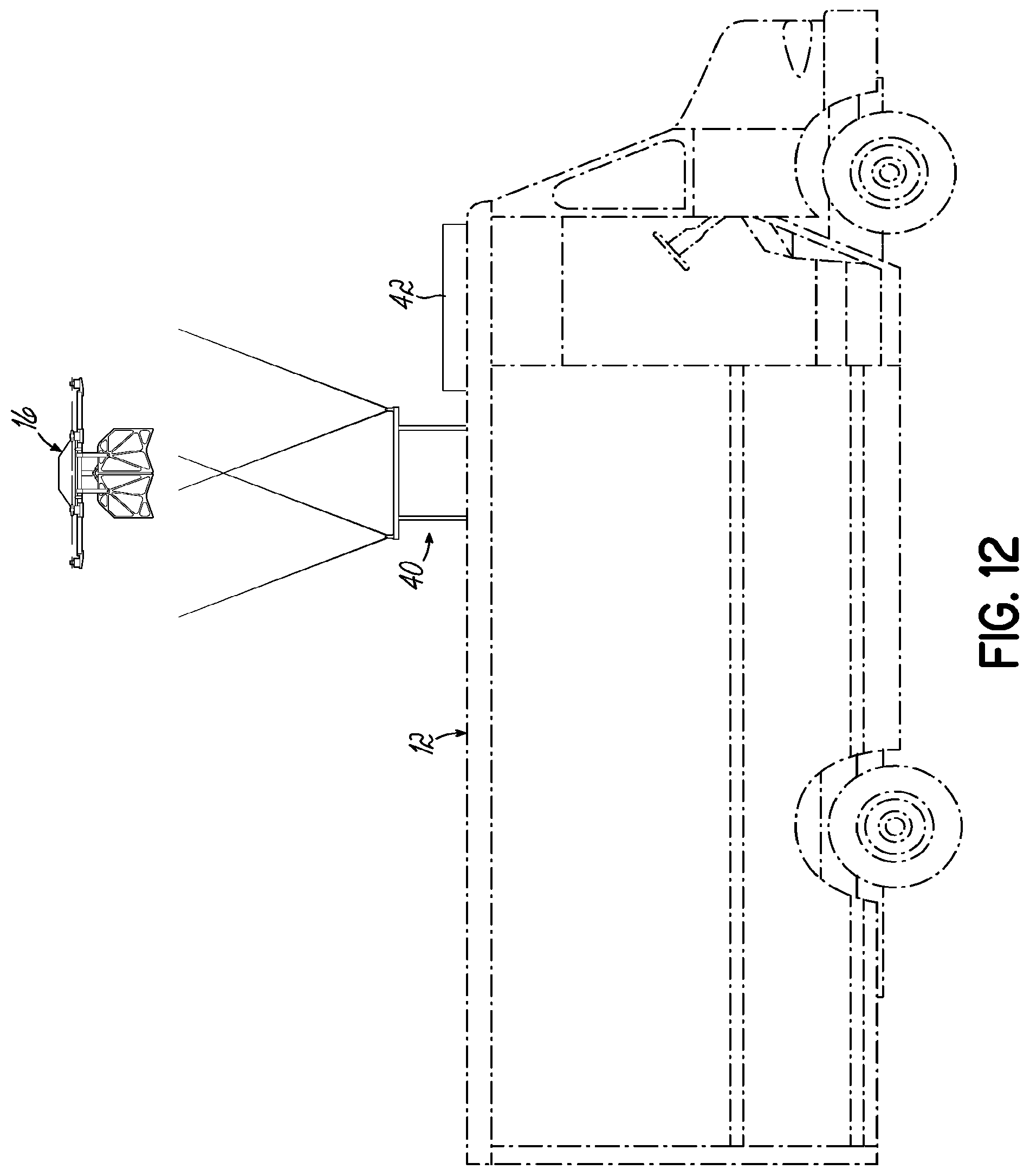 Patent US11782457 Figure 10 – Package delivery by means of an automated multi-copter UAS/UAV dispatched from a conventional delivery vehicle