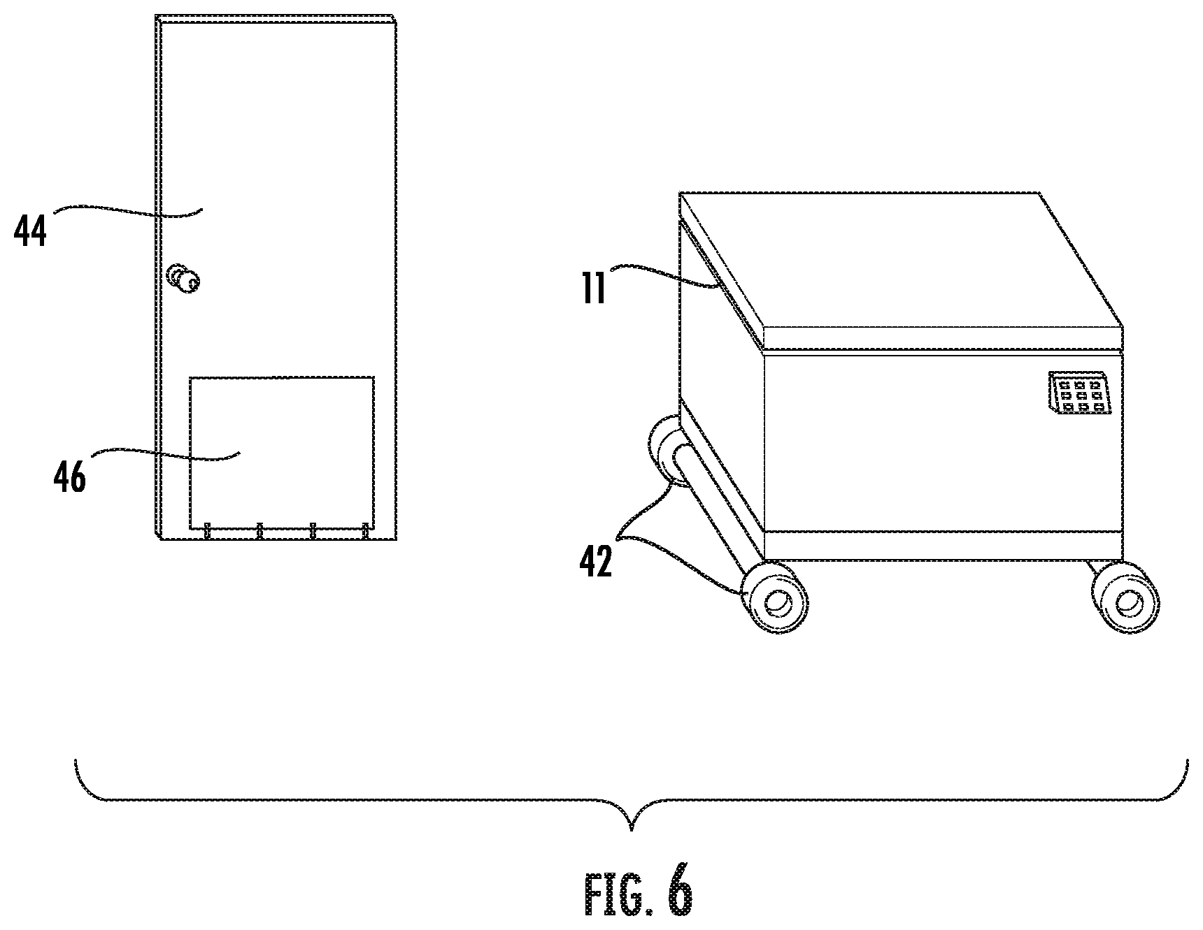 Patent US11782458 Figure 6 – Parcel deploying apparatus and vehicle delivery