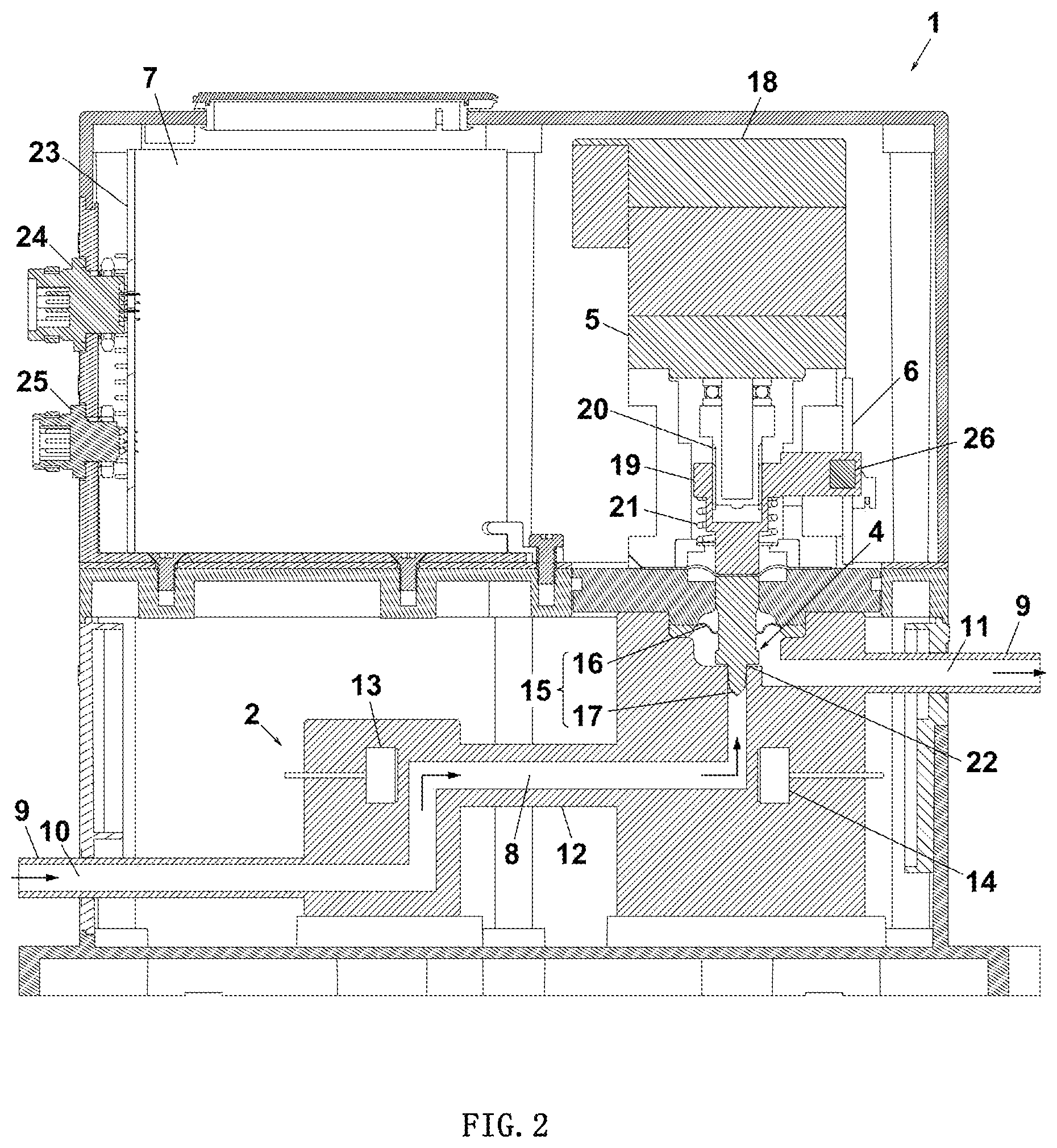 Patent US11782461 Figure 2 – Flow rate control device