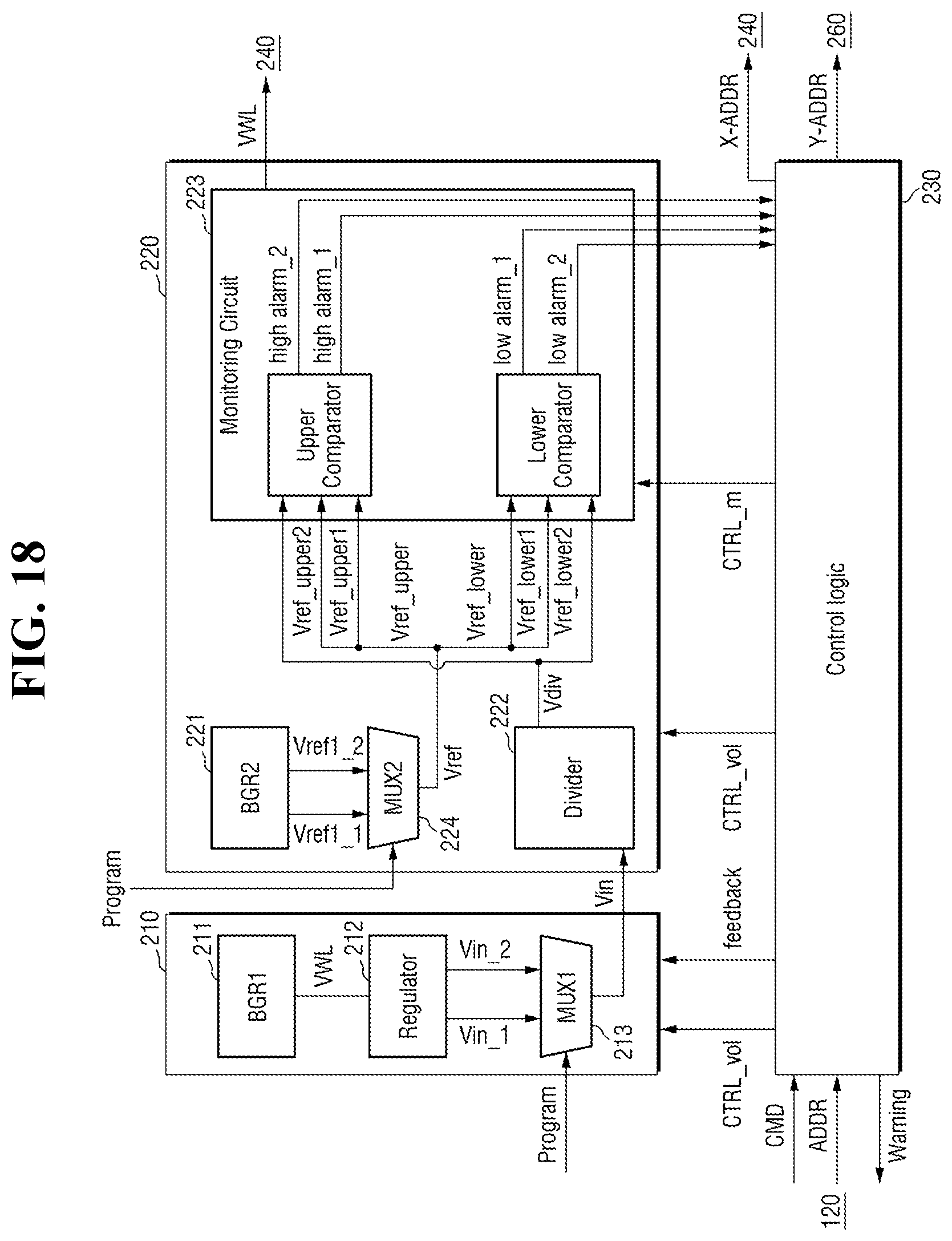 Patent US11782467 Figure 18 – Abnormal voltage monitoring device, and storage and vehicle comprising the abnormal voltage monitoring device