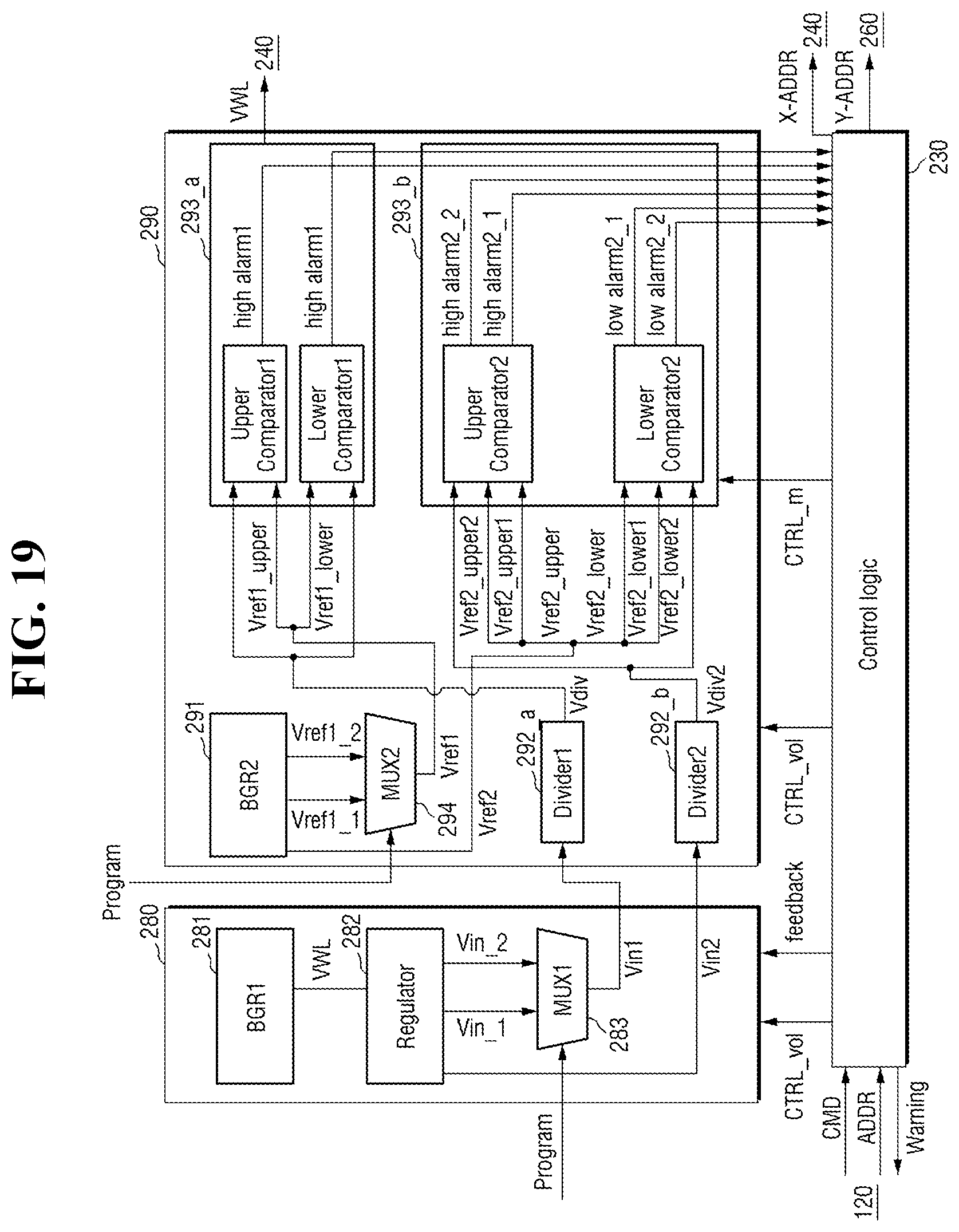 Patent US11782467 Figure 19 – Abnormal voltage monitoring device, and storage and vehicle comprising the abnormal voltage monitoring device