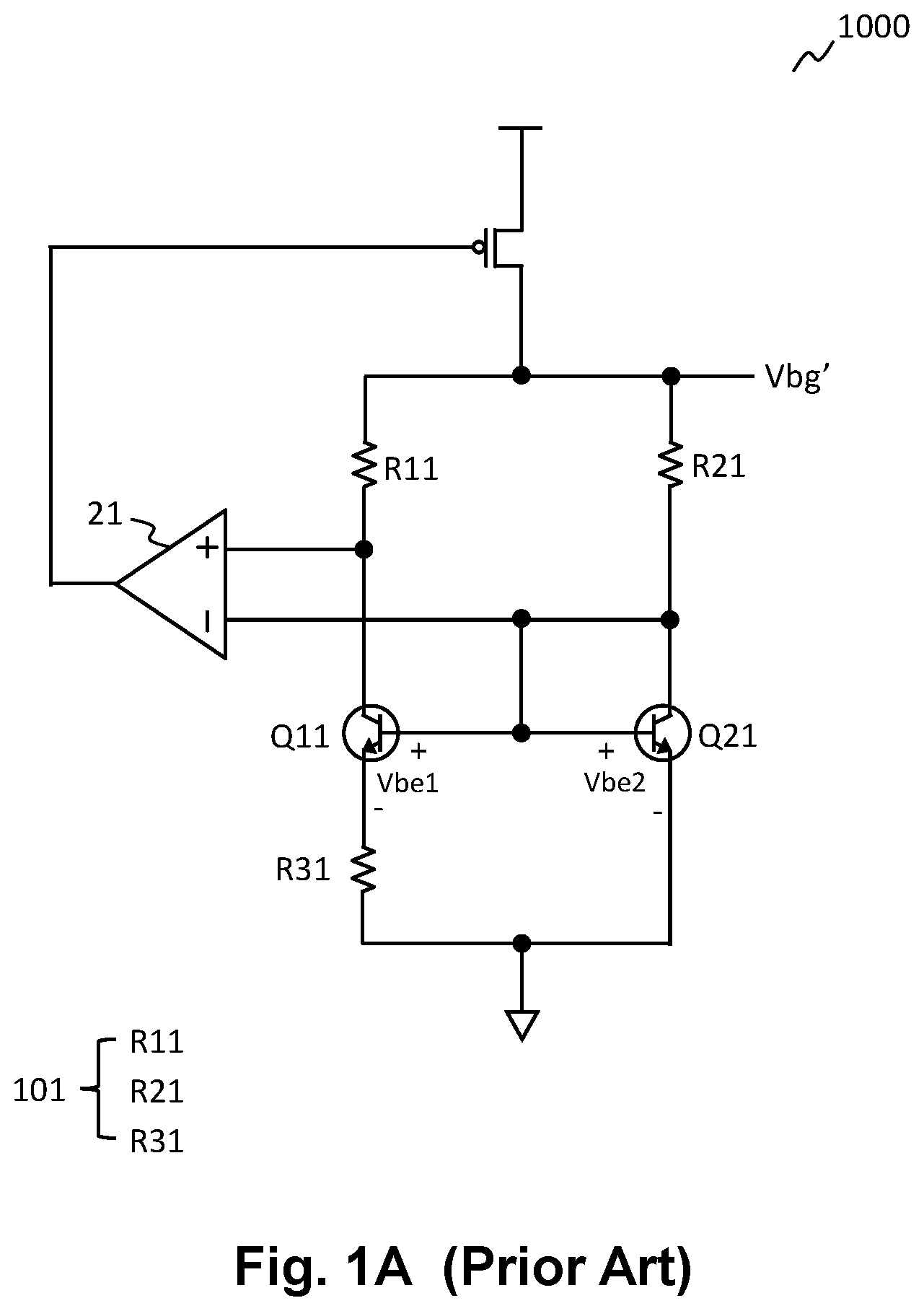 Patent US11782469 Figure 1 – Reference signal generator having high order temperature compensation