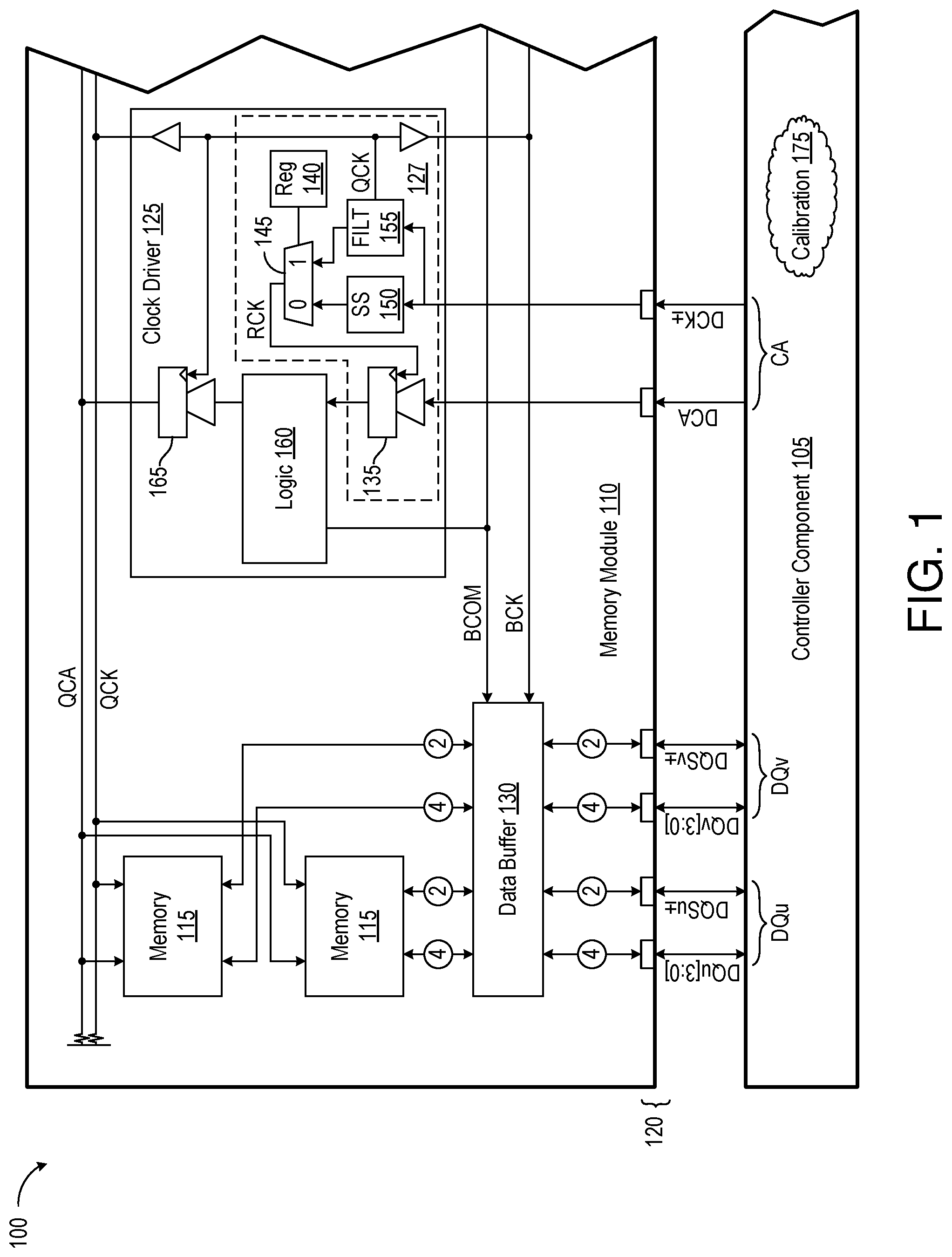 Patent US11782476 Figure 1 – Circuits and methods for sample timing in correlated and uncorrelated signaling environments