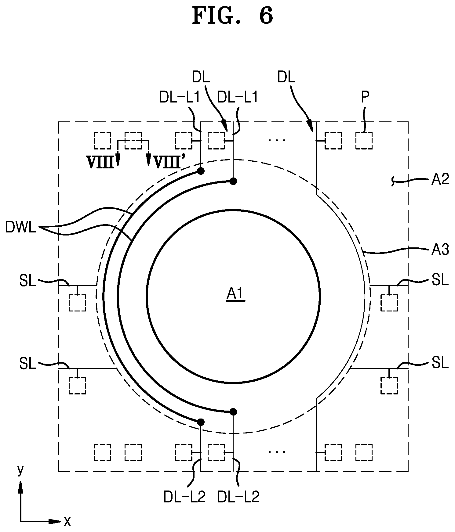 Patent US11782477 Figure 6 – Display apparatus and wiring for input sensing section
