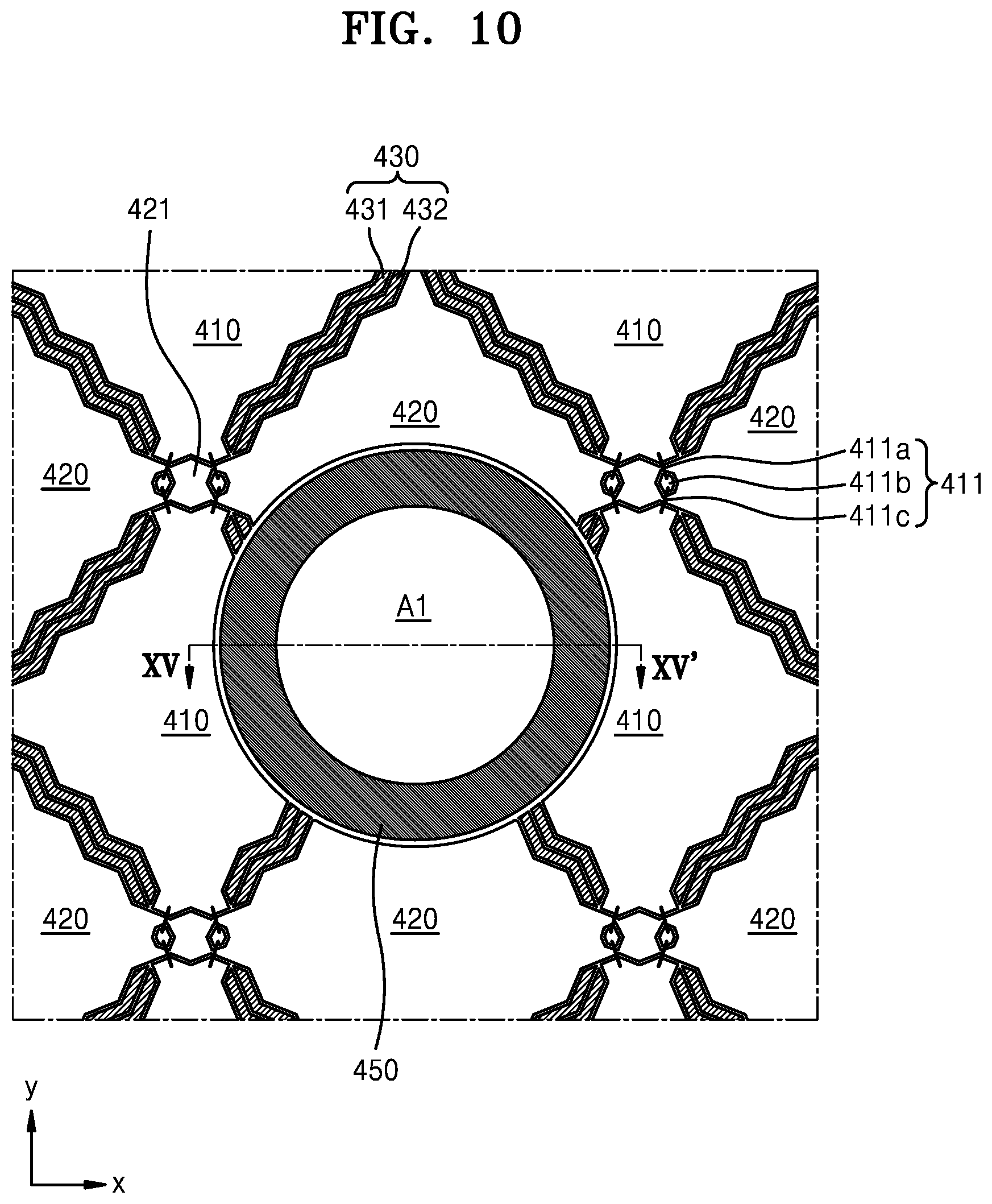 Patent US11782477 Figure 10 – Display apparatus and wiring for input sensing section