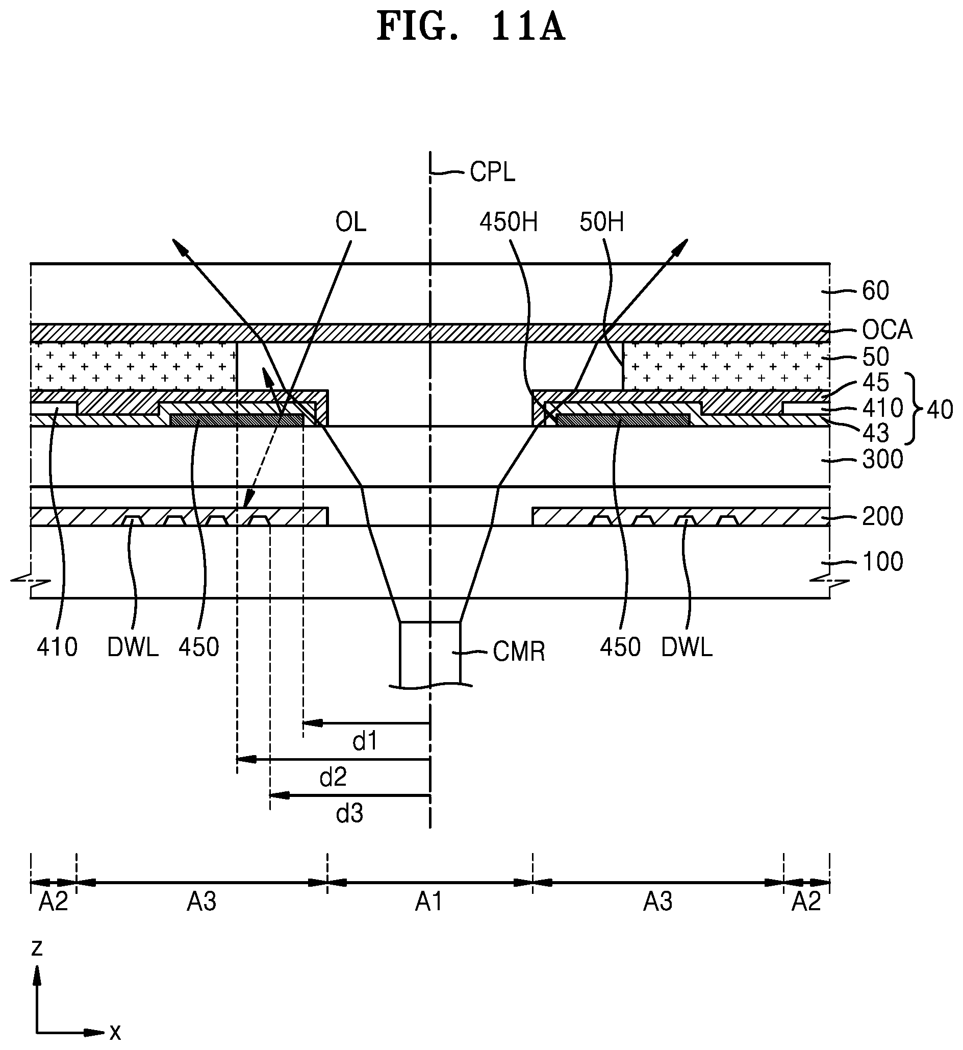 Patent US11782477 Figure 11 – Display apparatus and wiring for input sensing section