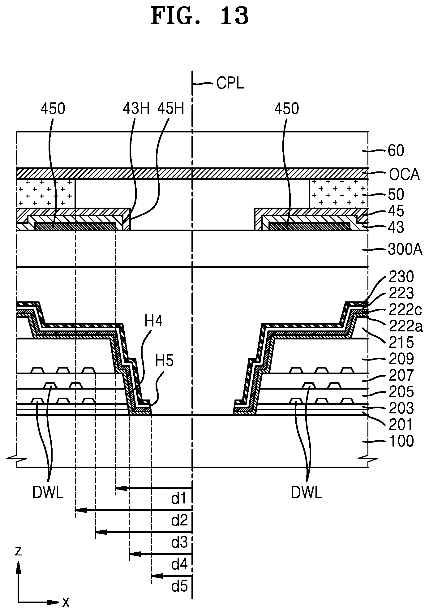 Patent US11782477 Figure 14 – Display apparatus and wiring for input sensing section