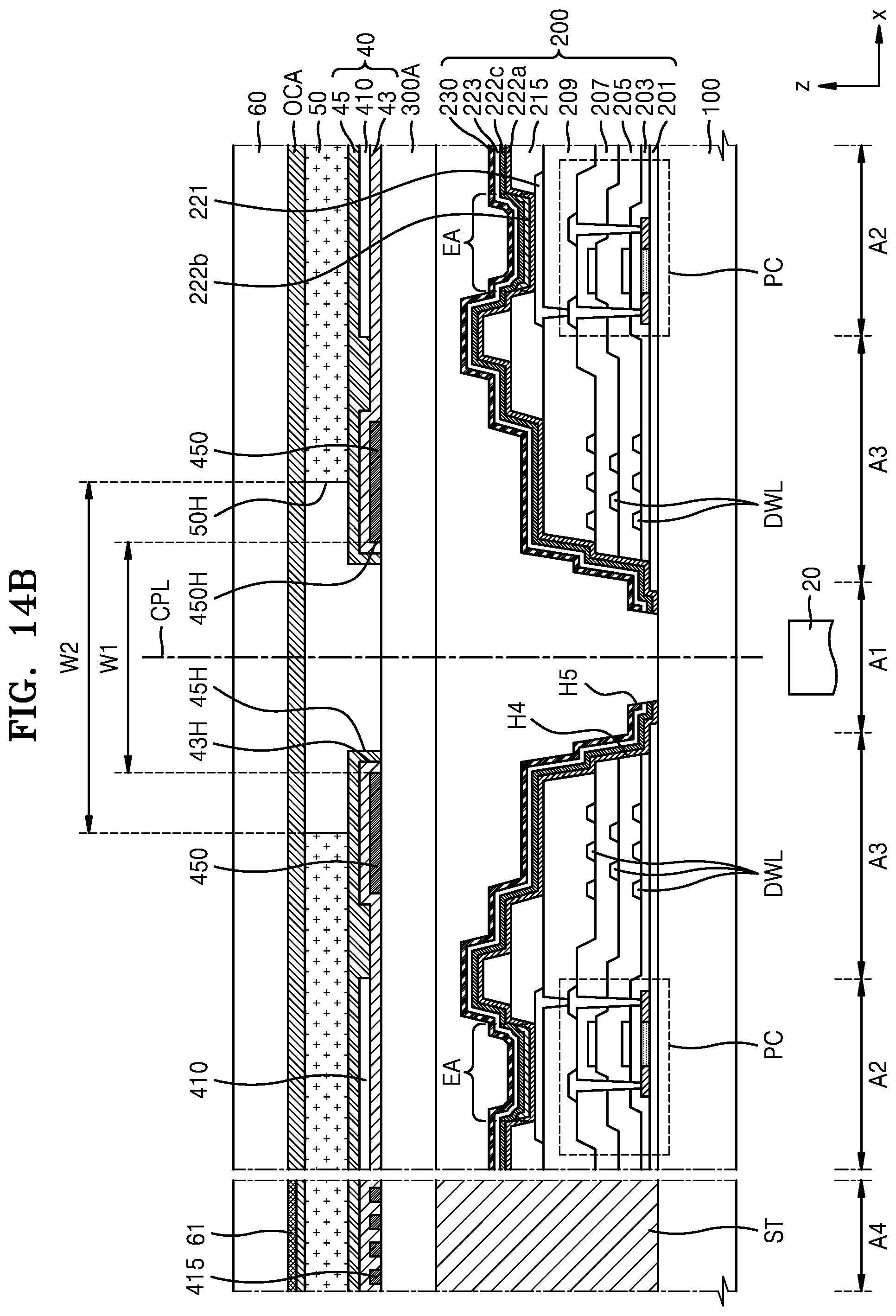 Patent US11782477 Figure 16 – Display apparatus and wiring for input sensing section