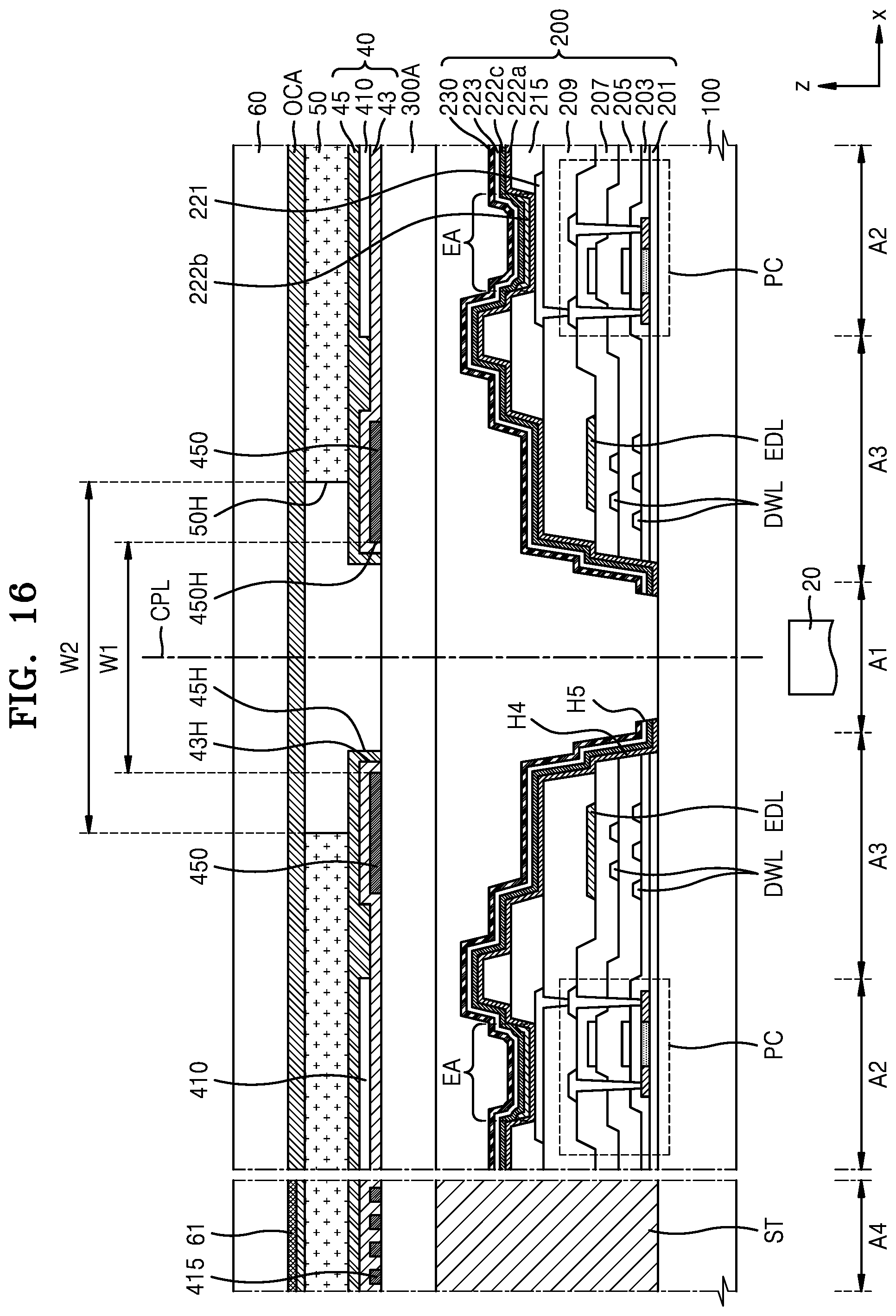 Patent US11782477 Figure 18 – Display apparatus and wiring for input sensing section