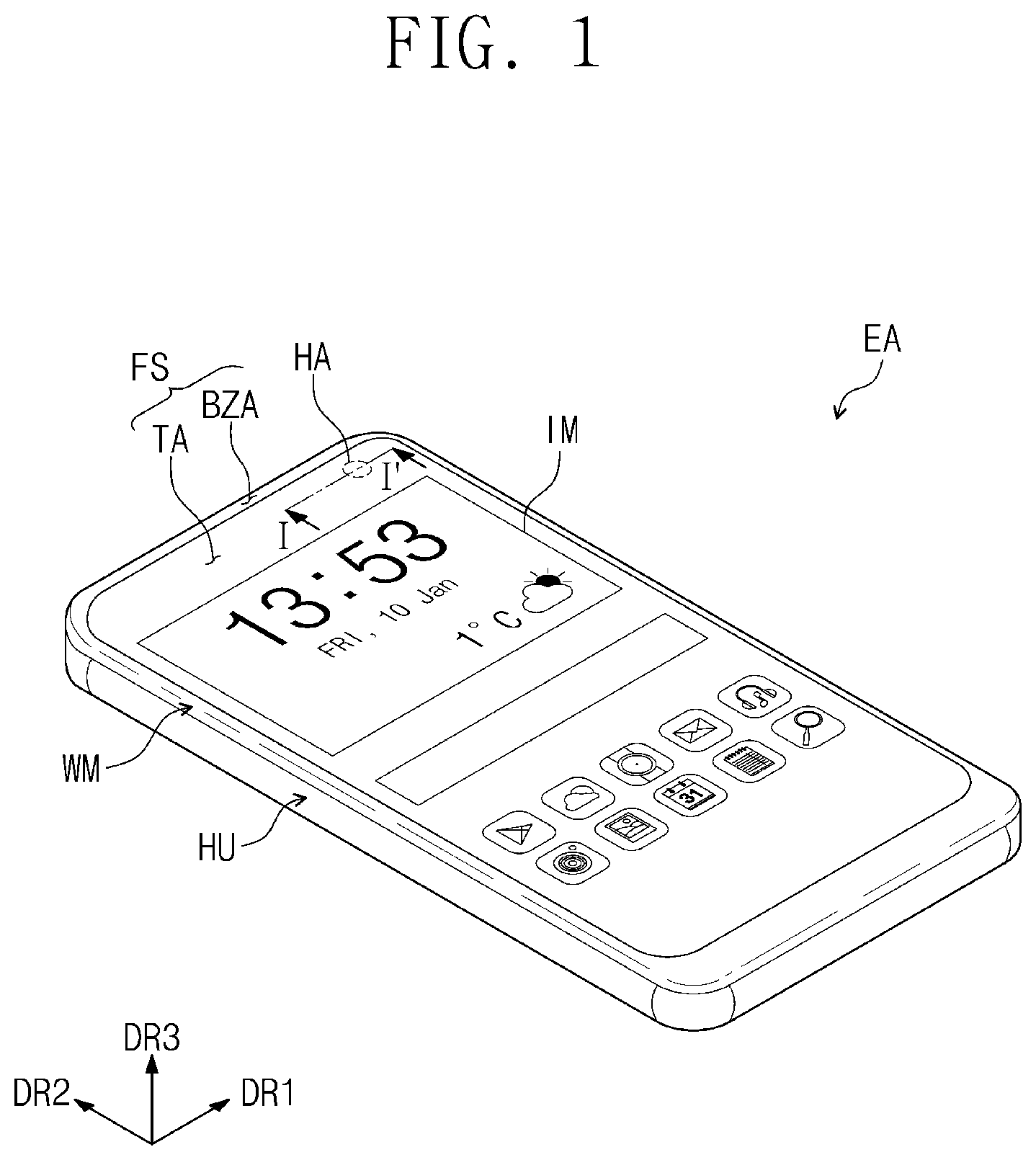Patent US11782479 Figure 1 – Electronic apparatus and method of manufacturing the same