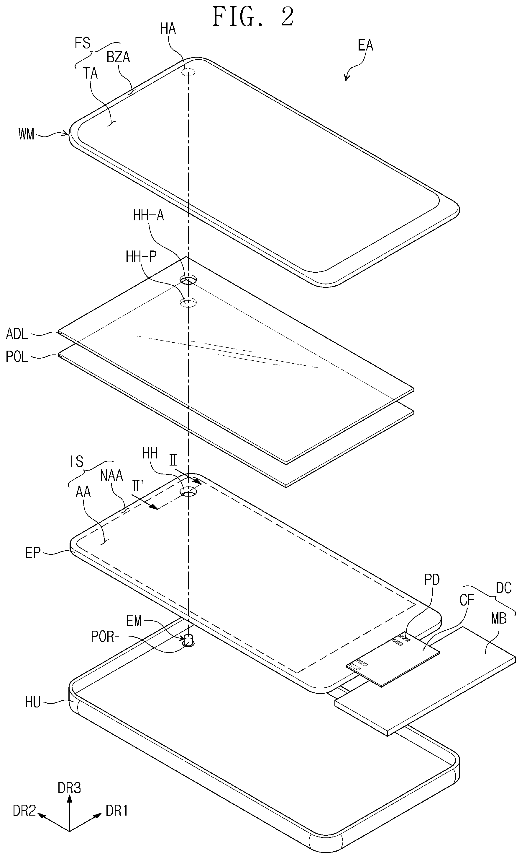 Patent US11782479 Figure 2 – Electronic apparatus and method of manufacturing the same