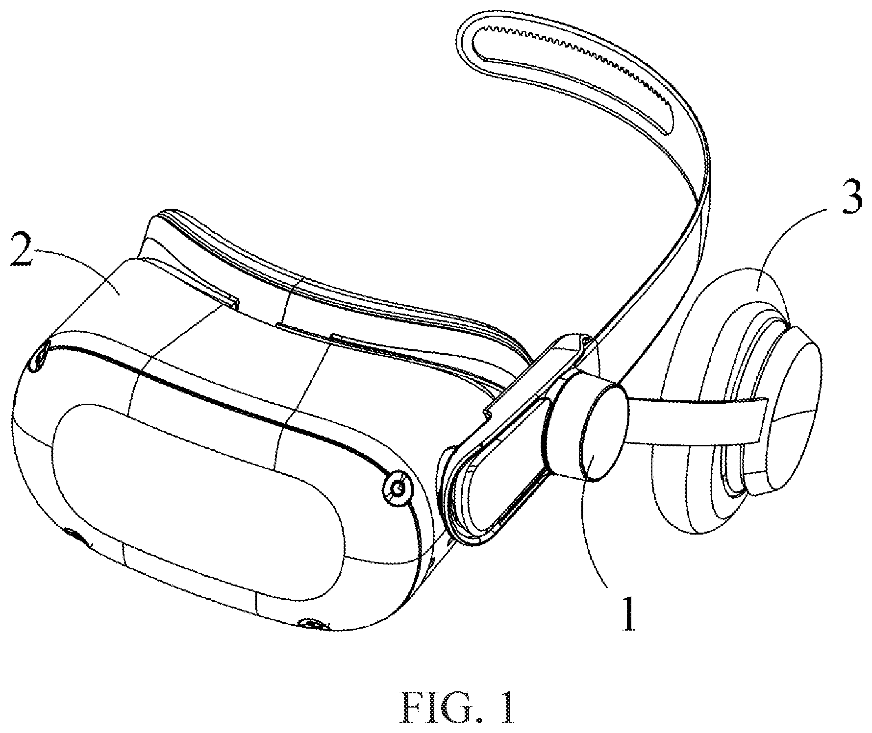 Patent US11782481 Figure 1 – Head-mounted device