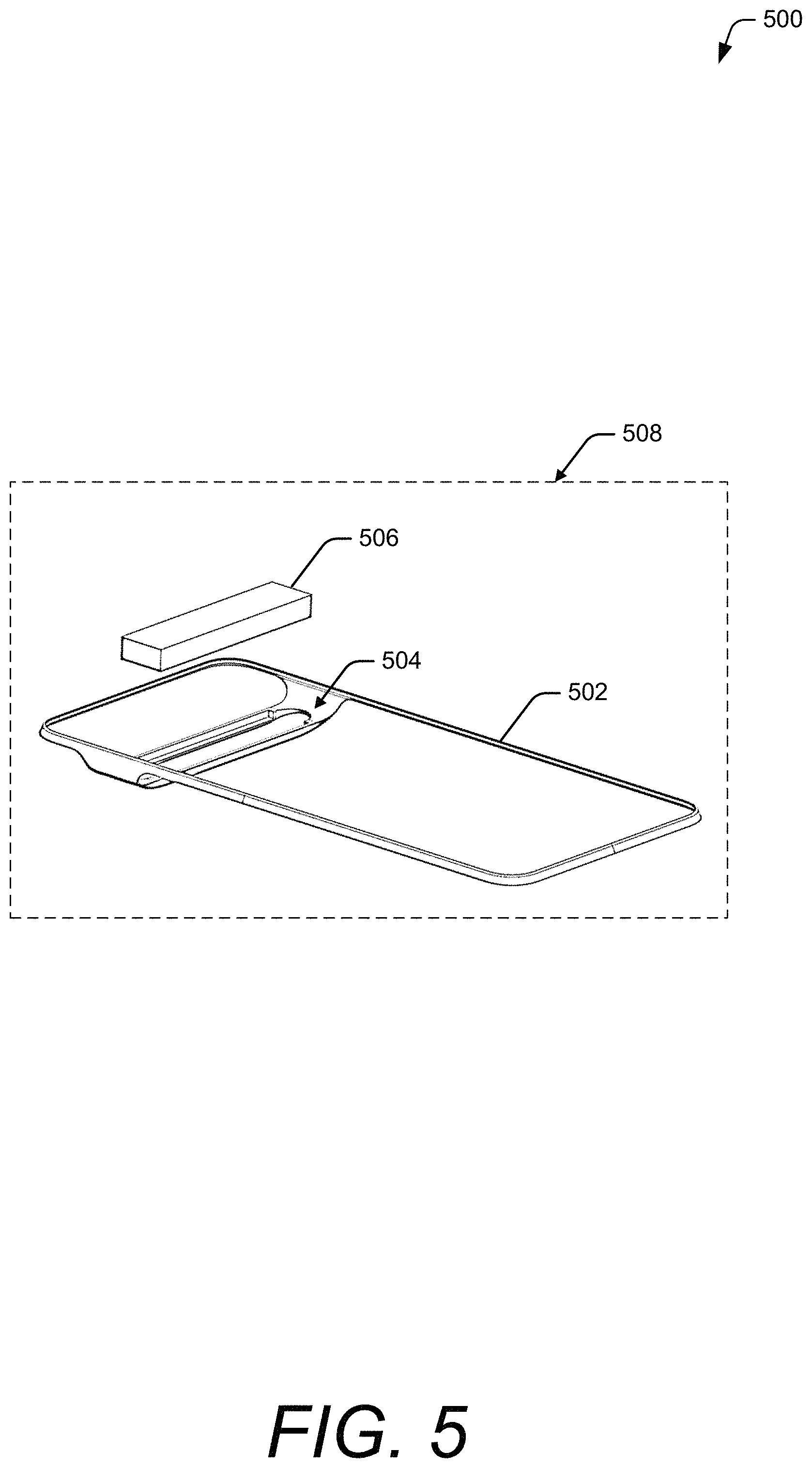 Patent US11782483 Figure 5 – Uniformly narrow display bezels in portable electronic devices