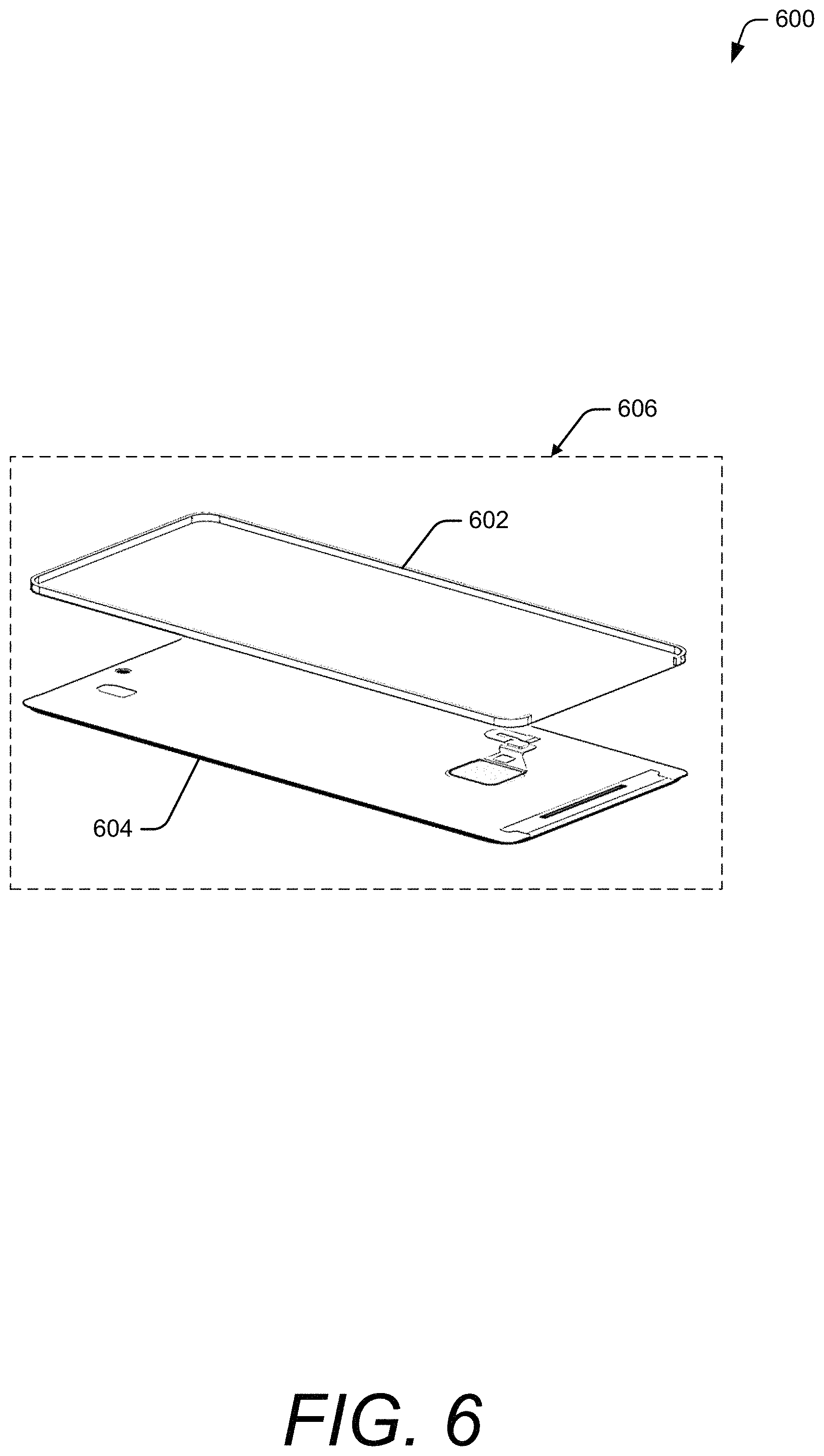 Patent US11782483 Figure 6 – Uniformly narrow display bezels in portable electronic devices
