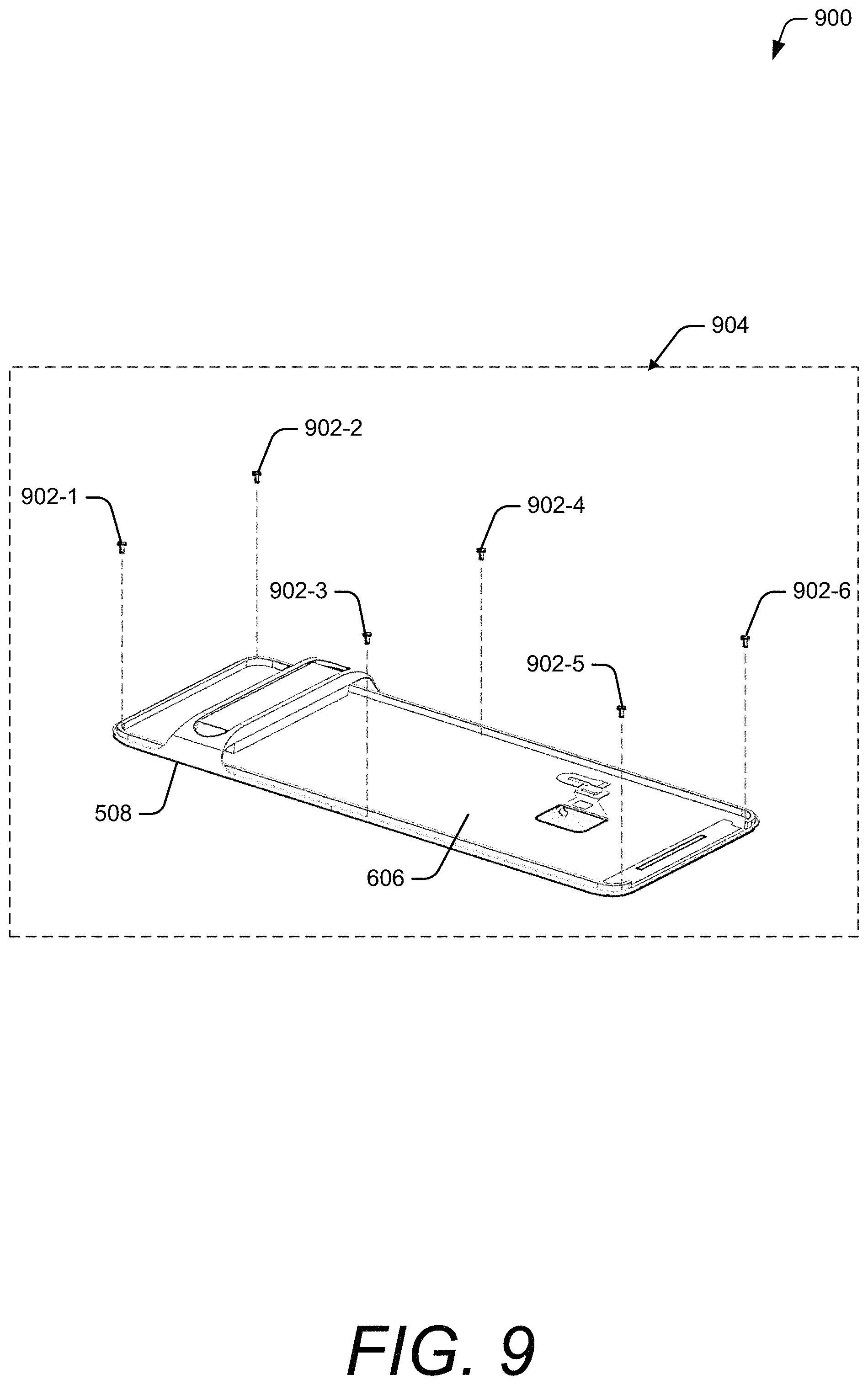 Patent US11782483 Figure 9 – Uniformly narrow display bezels in portable electronic devices