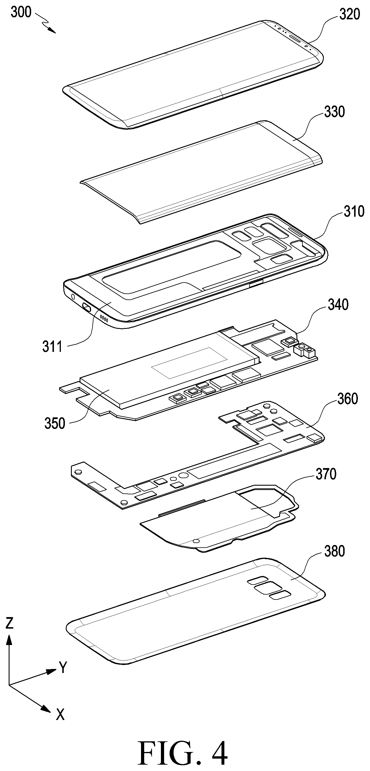 Patent US11782485 Figure 4 – Electronic device including air vent hole