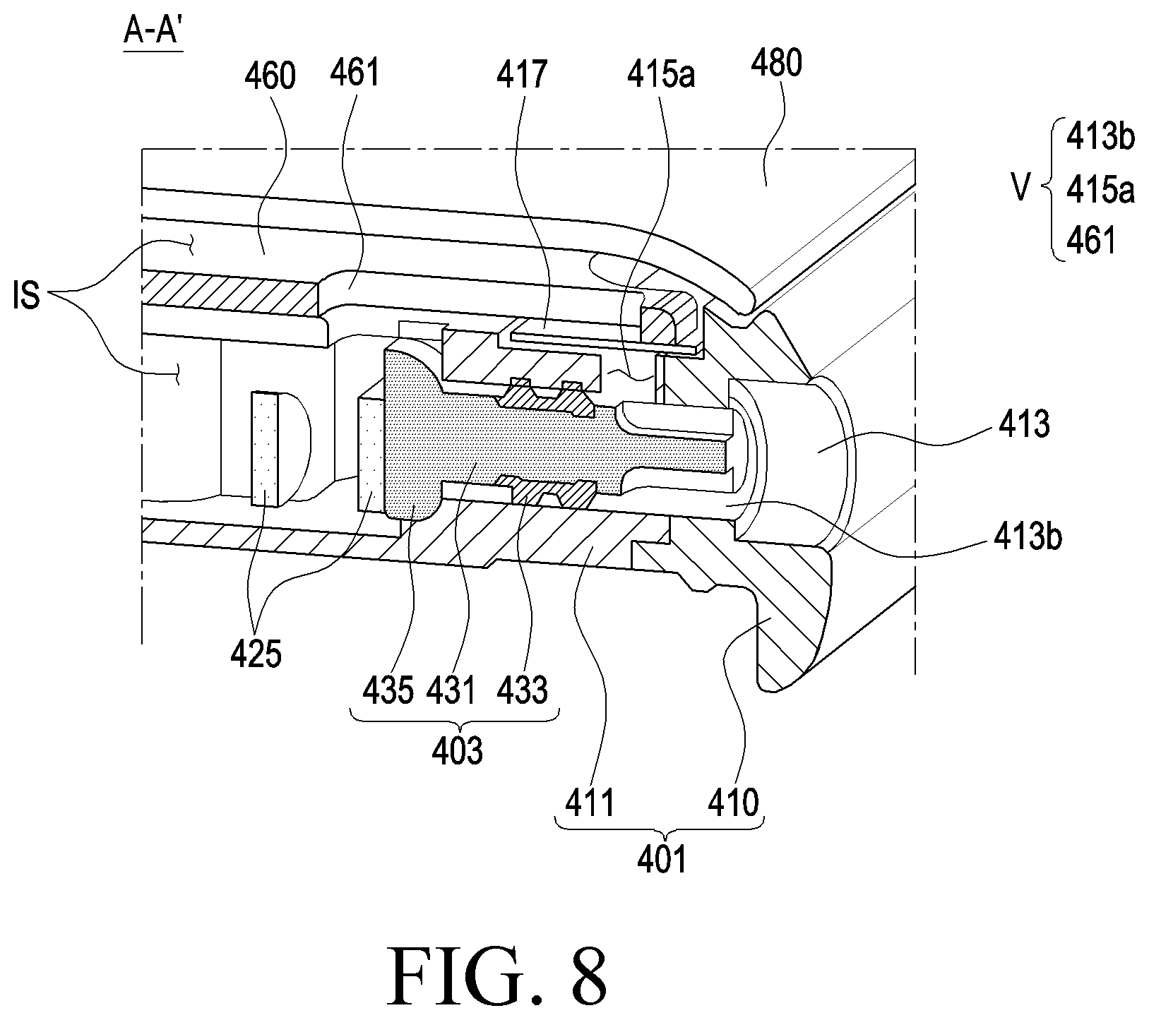 Patent US11782485 Figure 7 – Electronic device including air vent hole
