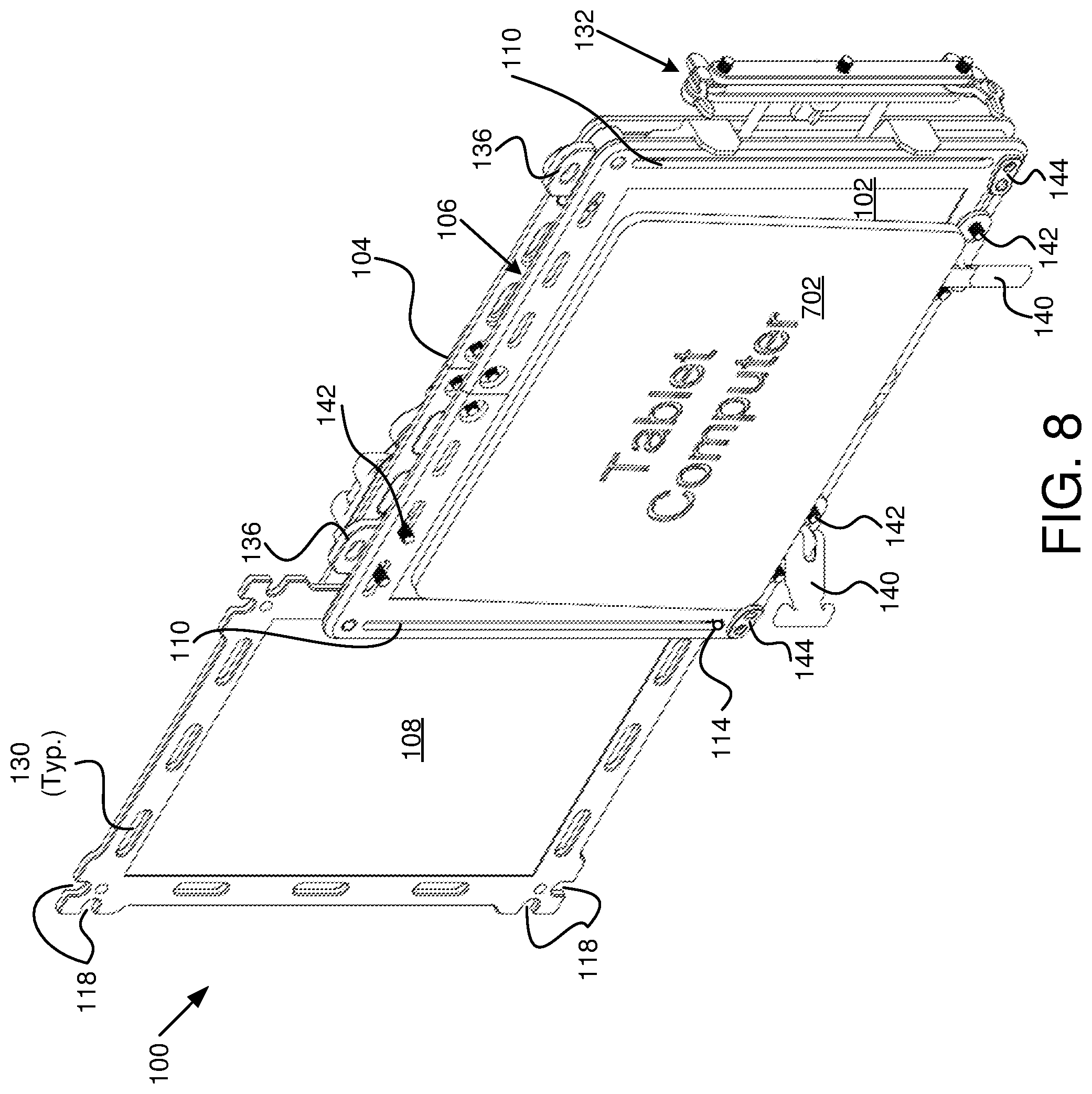 Patent US11782486 Figure 8 – Creative stand