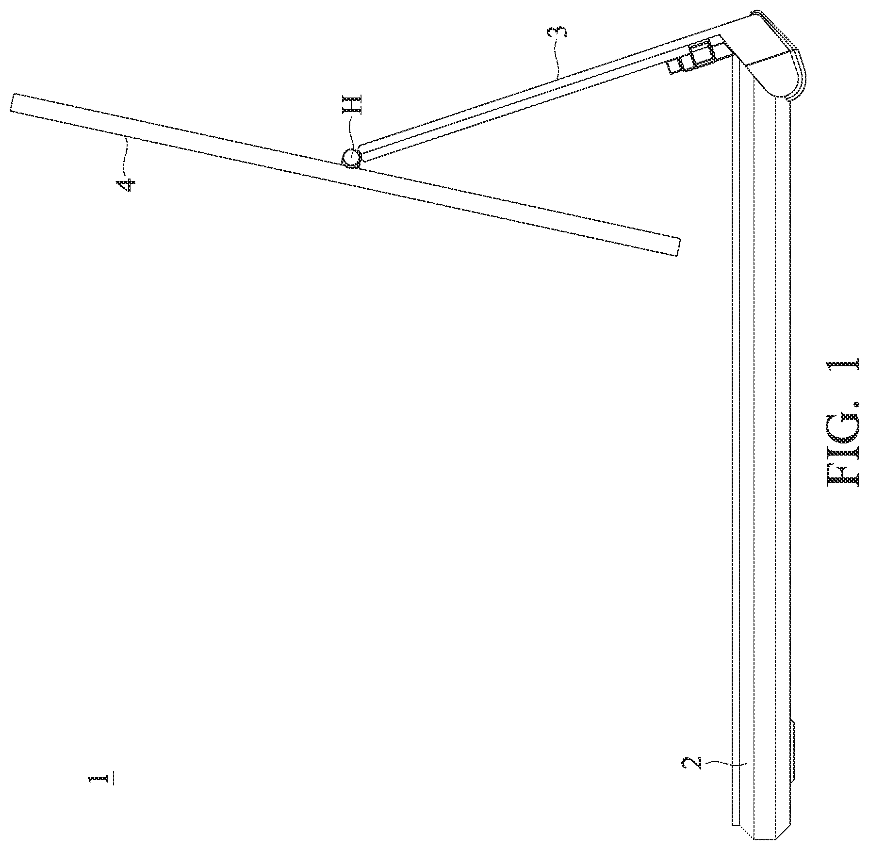Patent US11782487 Figure 1 – Foldable electronic device