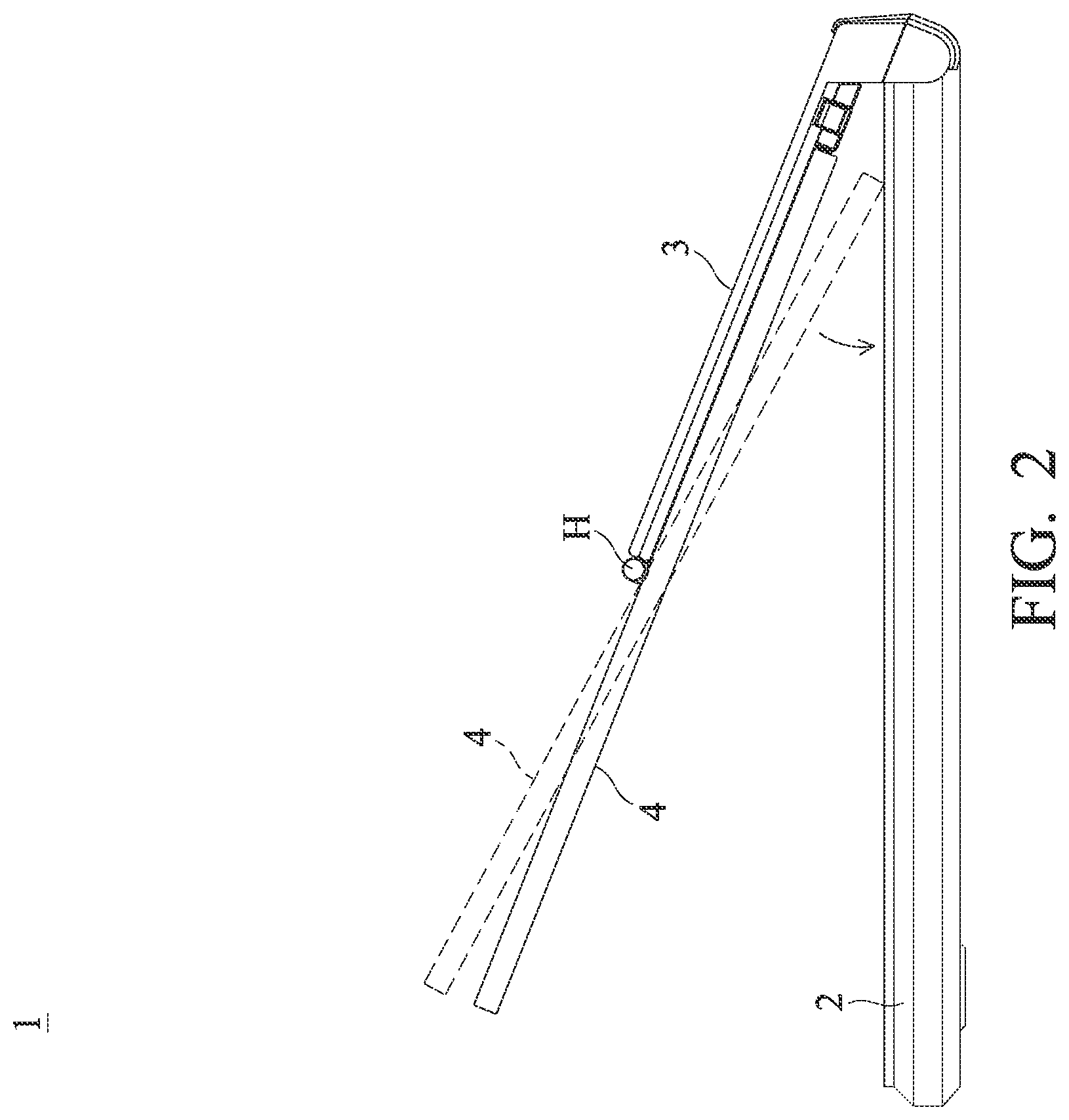Patent US11782487 Figure 2 – Foldable electronic device