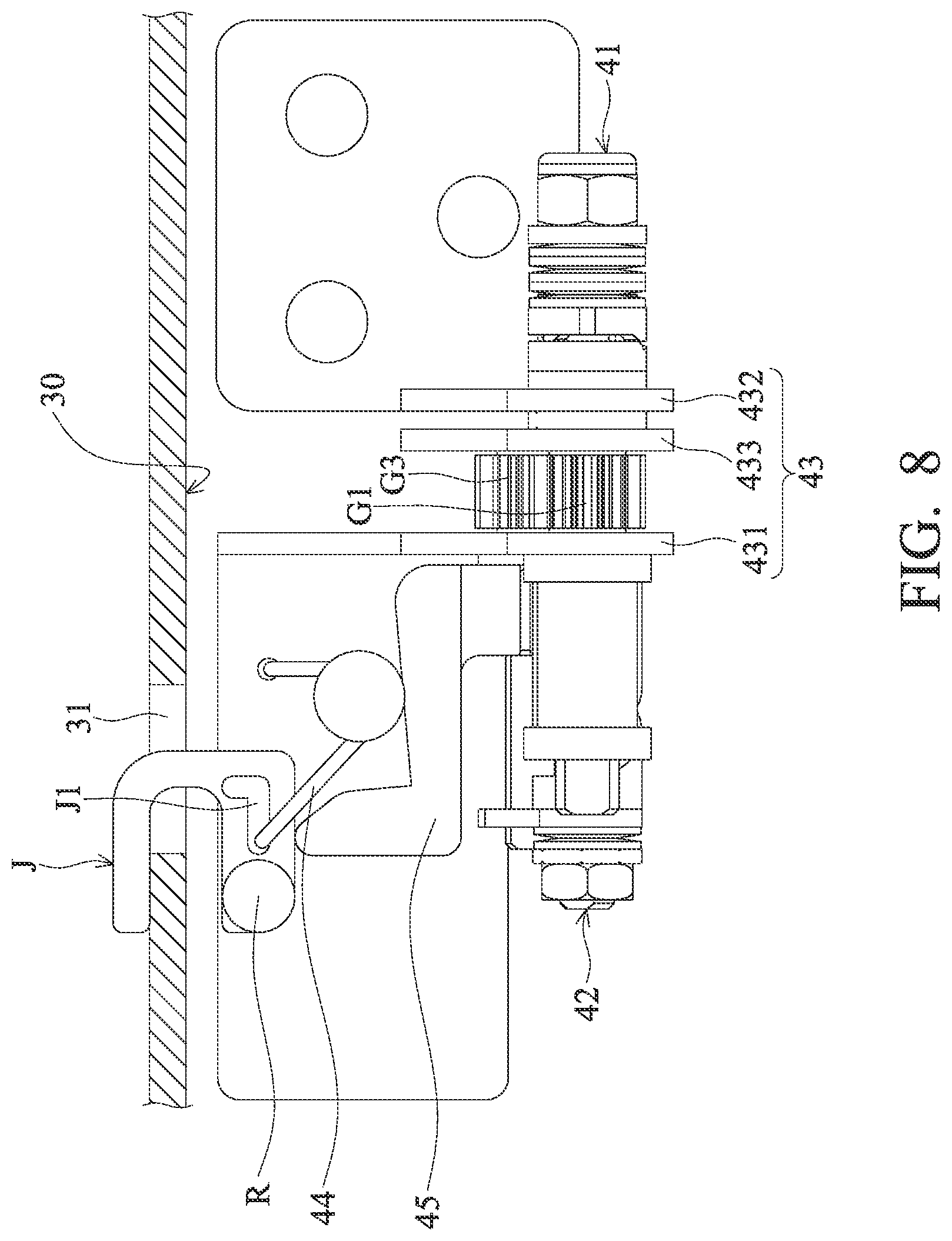 Patent US11782487 Figure 8 – Foldable electronic device