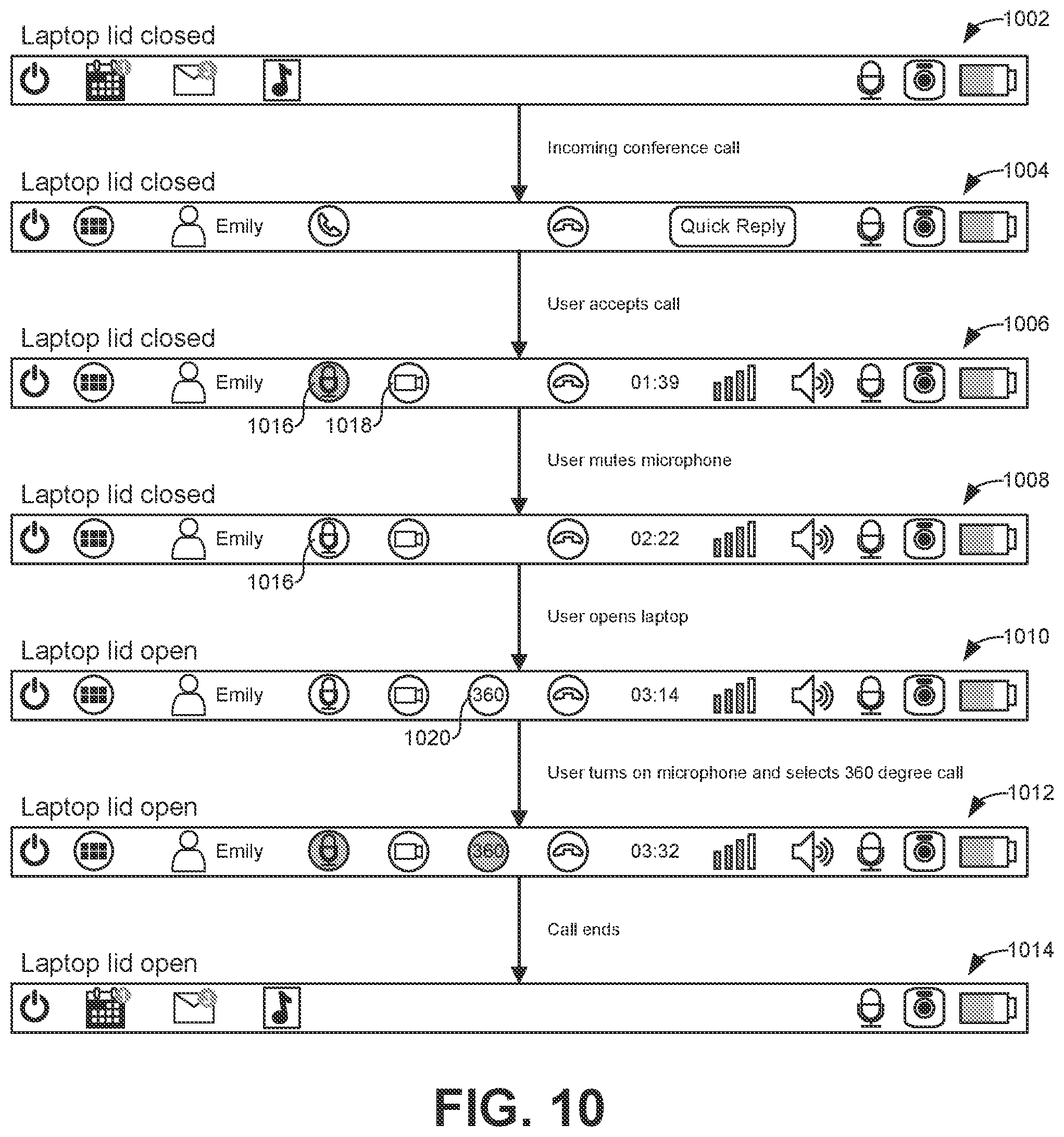 Patent US11782488 Figure 8 – Methods and apparatus to operate closed-lid portable computers