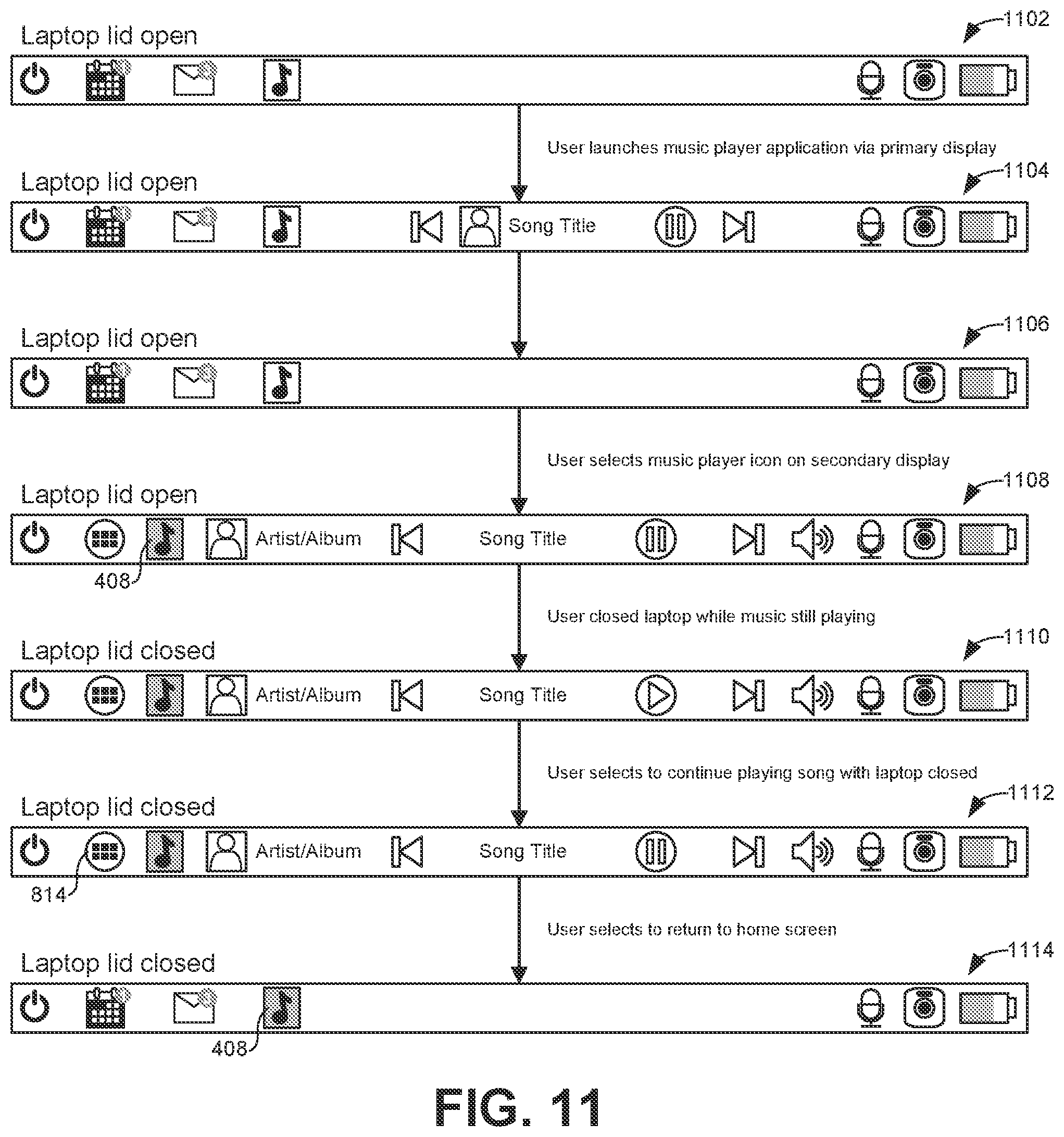 Patent US11782488 Figure 9 – Methods and apparatus to operate closed-lid portable computers