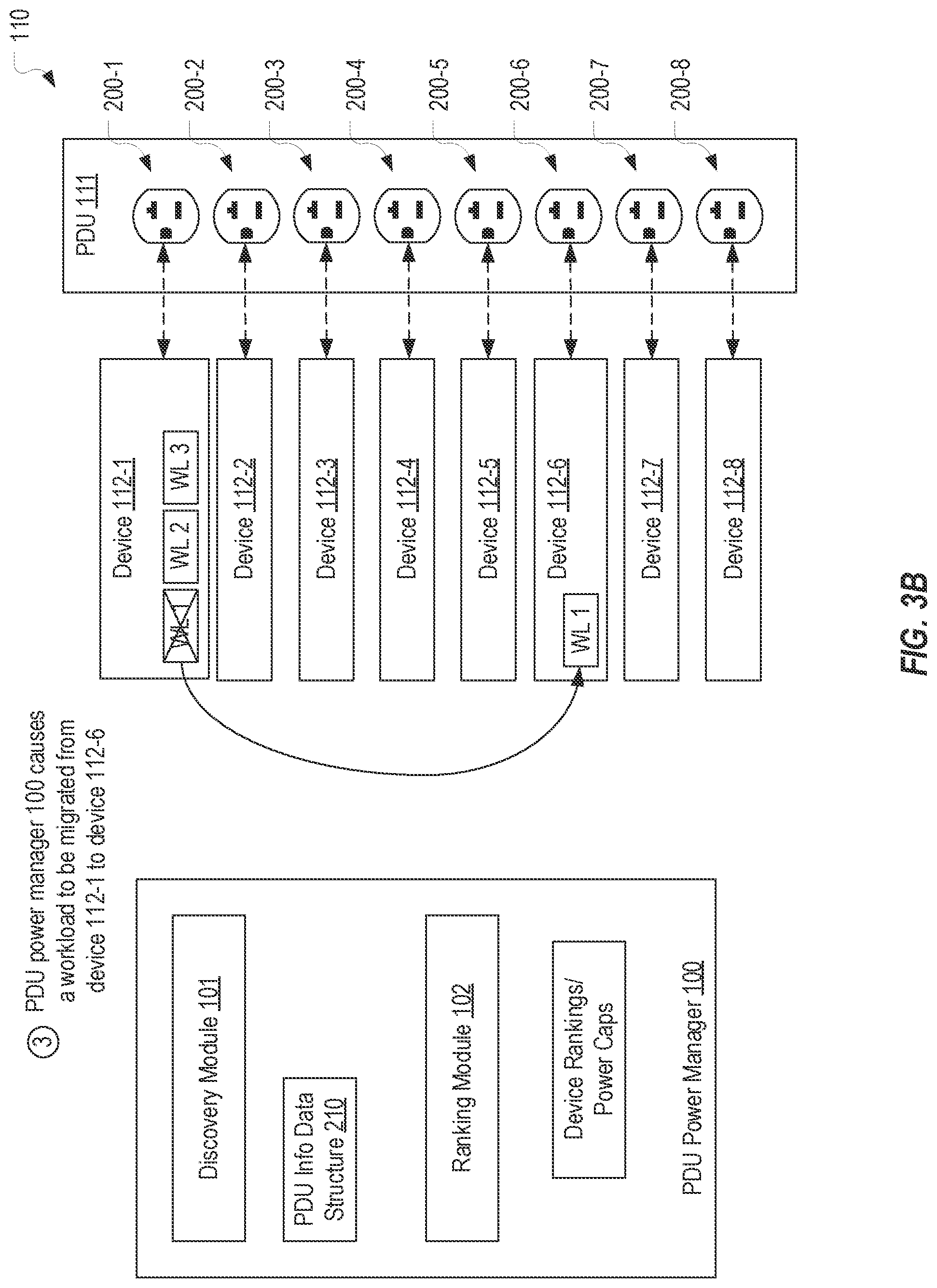Patent US11782490 Figure 7 – Software-defined fail-safe power draw control for rack power distribution units