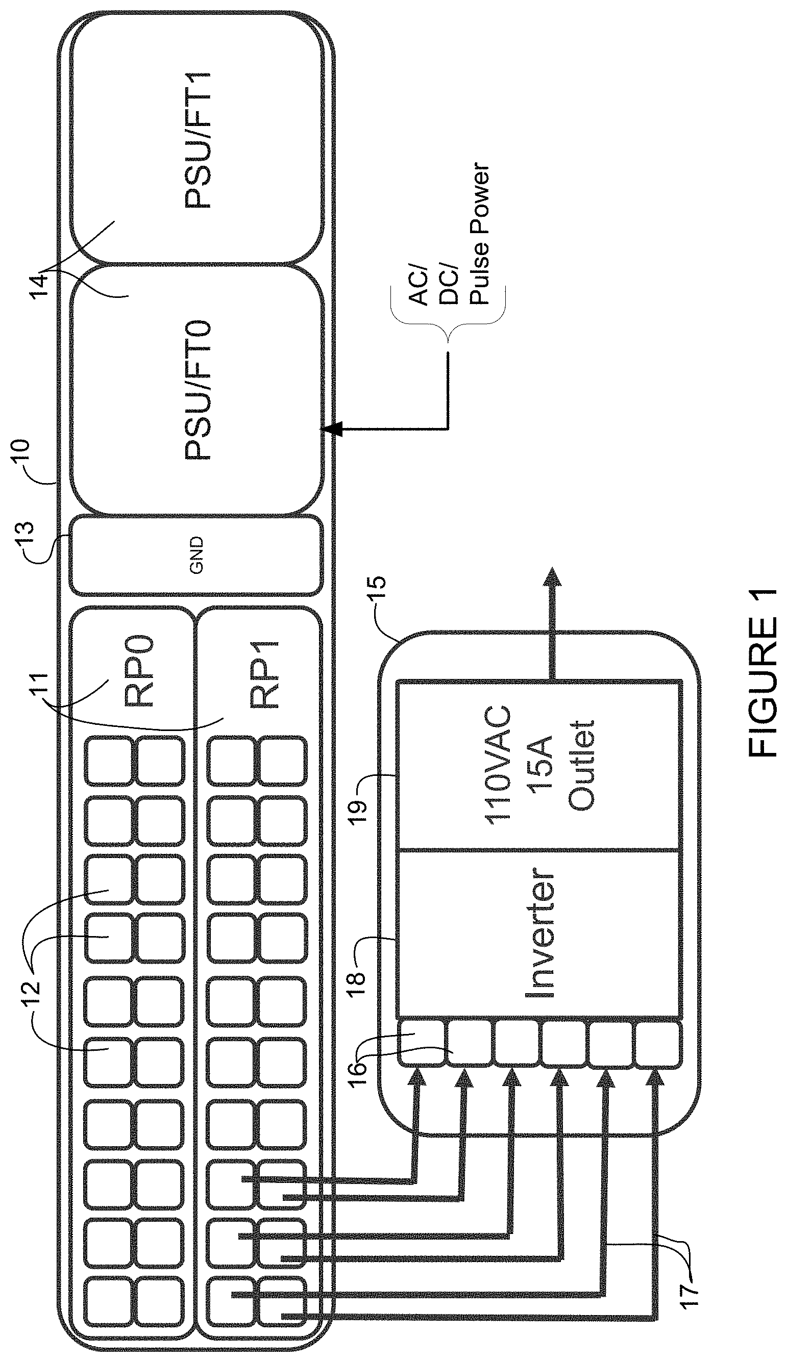 Patent US11782491 — Delivery of AC power with higher power PoE (power over ethernet) systems — Figure 1