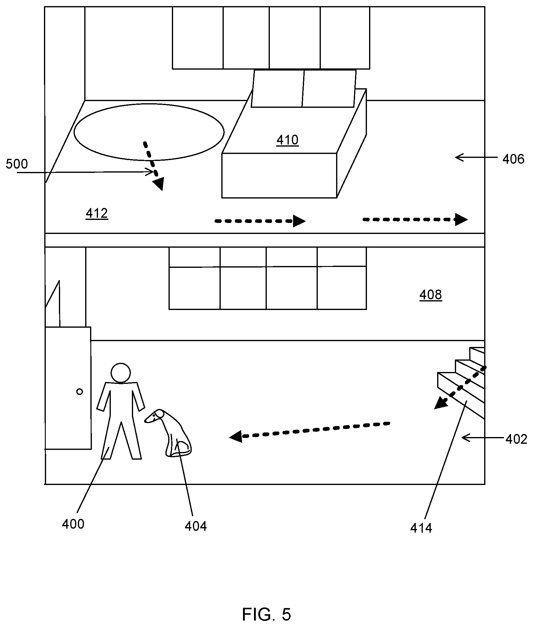 Patent US11782500 Figure 5 – System, method and apparatus of simulating physics in a virtual environment