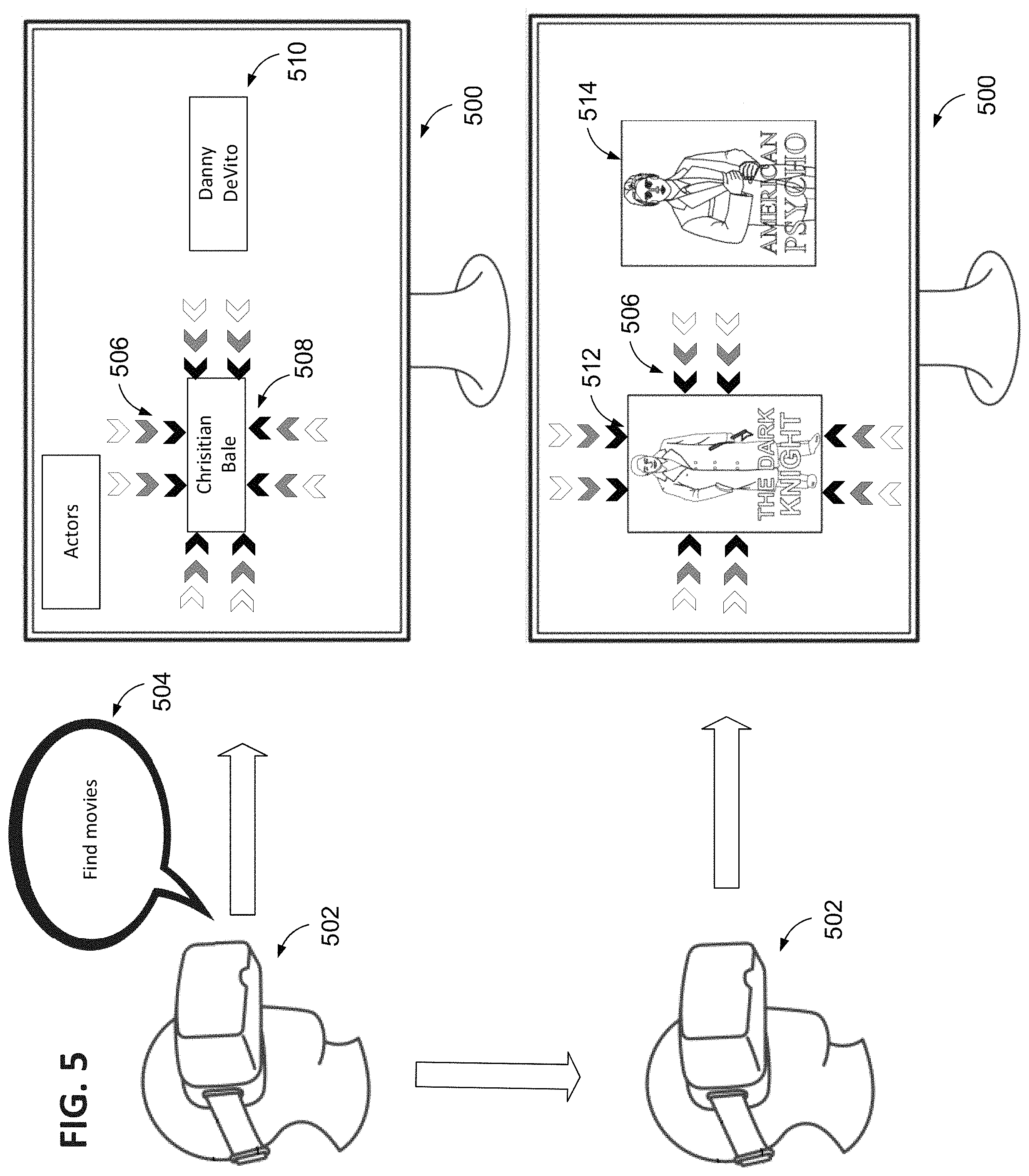 Patent US11782506 Figure 5 – Methods and systems of extended reality environment interaction based on eye motions