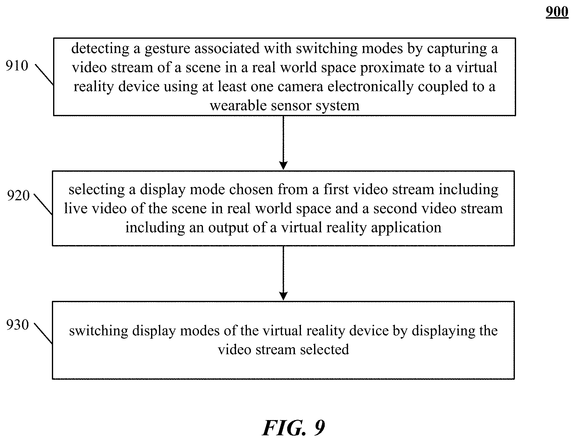Patent US11782513 Figure 13 – Mode switching for integrated gestural interaction and multi-user collaboration in immersive virtual reality environments