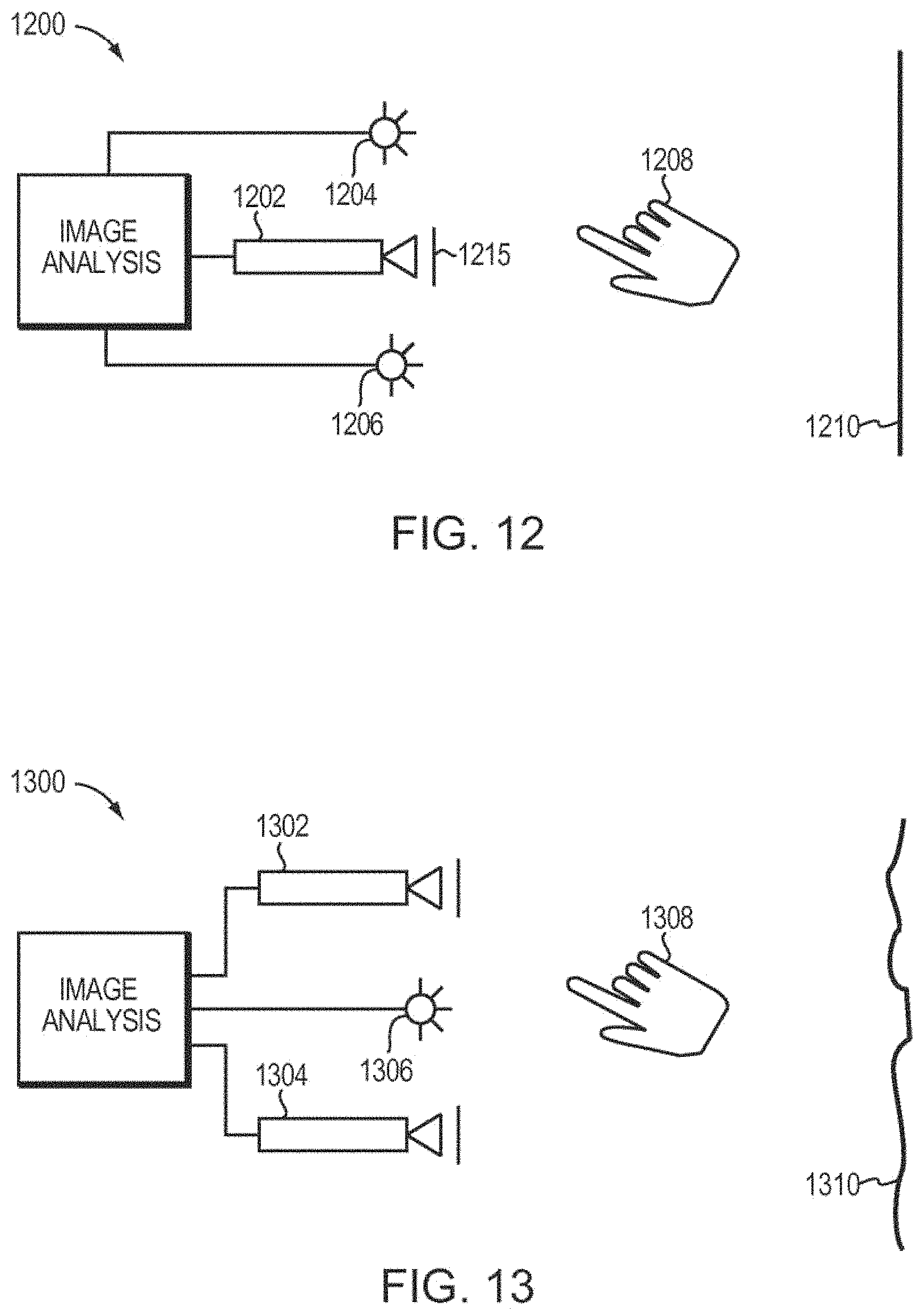 Patent US11782516 Figure 8 – Differentiating a detected object from a background using a gaussian brightness falloff pattern
