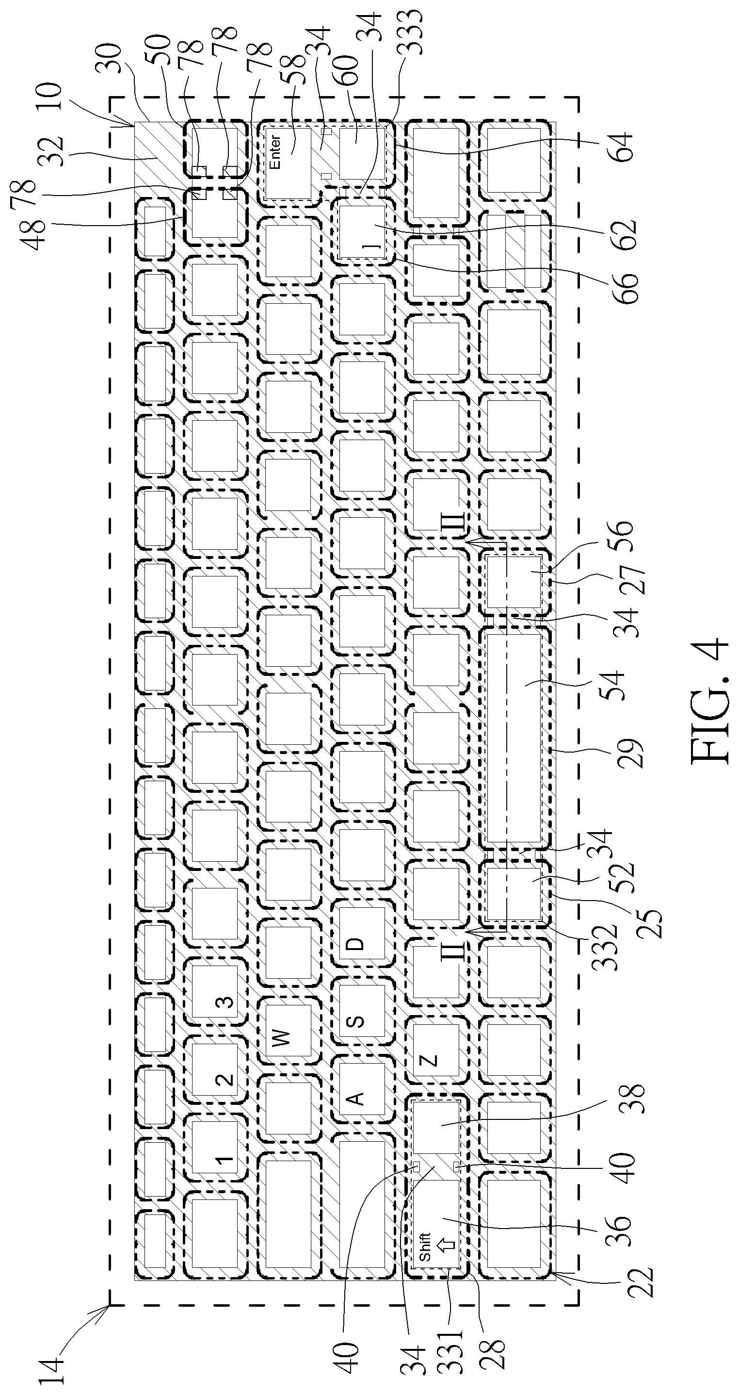 Patent US11782520 Figure 4 – Backlight keyboard