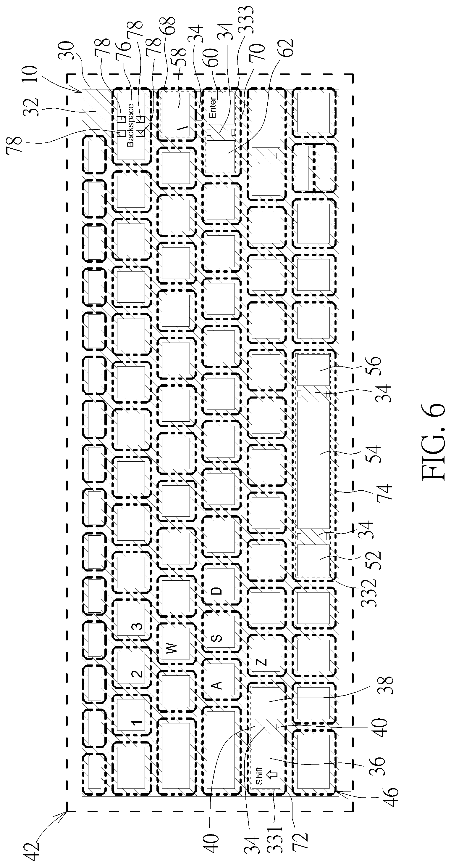 Patent US11782520 Figure 6 – Backlight keyboard