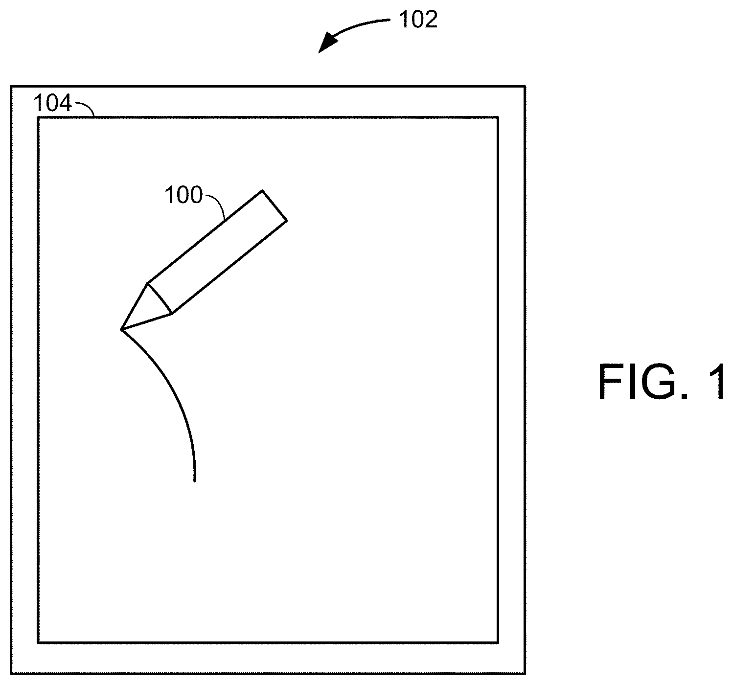 Patent US11782528 Figure 1 – Winged bracket for stylus strain gauge