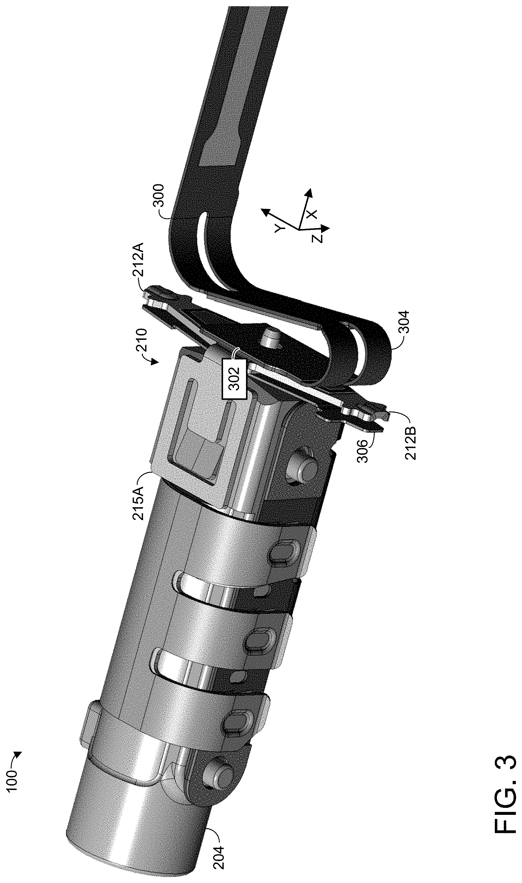 Patent US11782528 Figure 3 – Winged bracket for stylus strain gauge