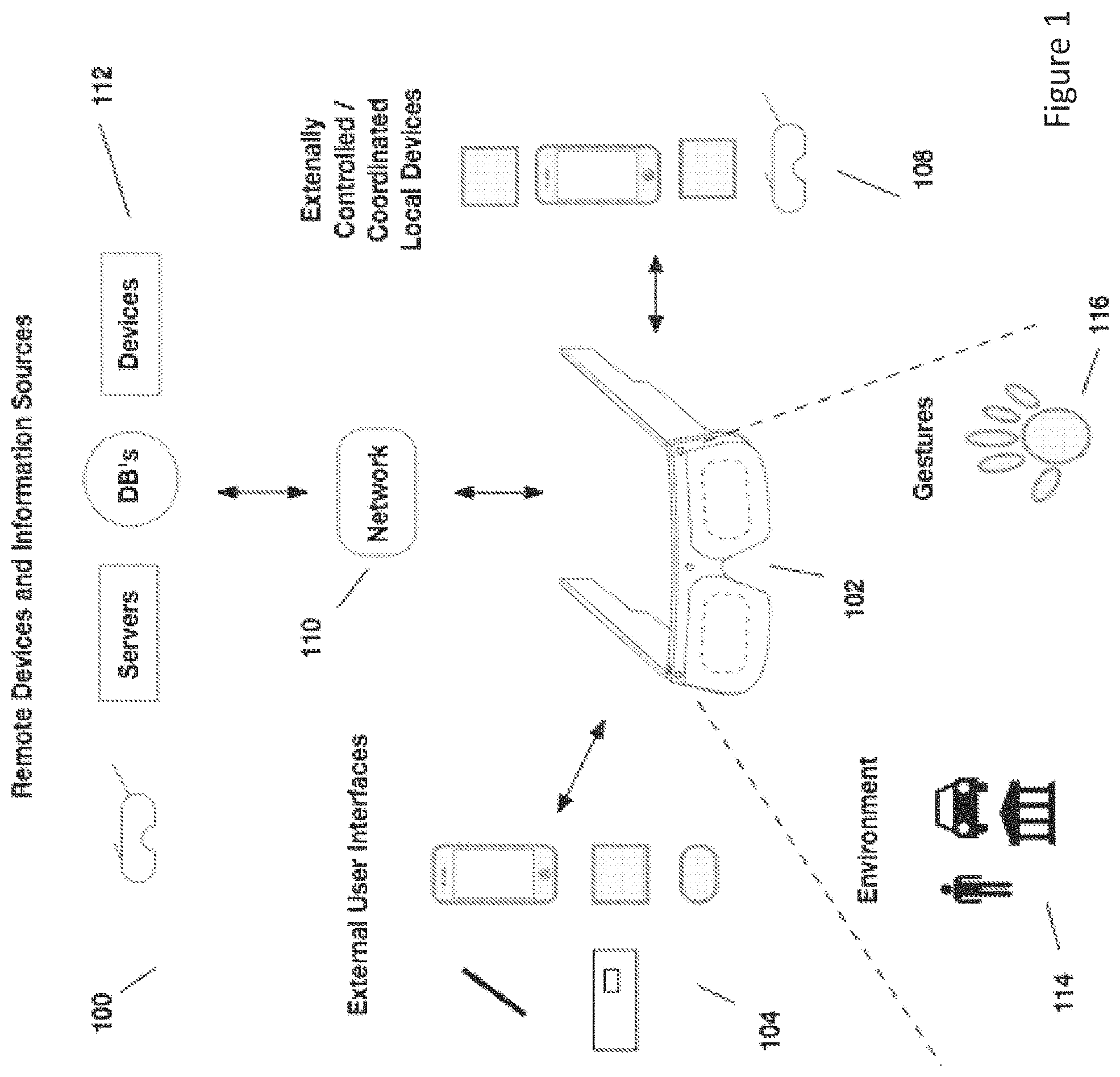 Patent US11782529 Figure 1 – External user interface for head worn computing