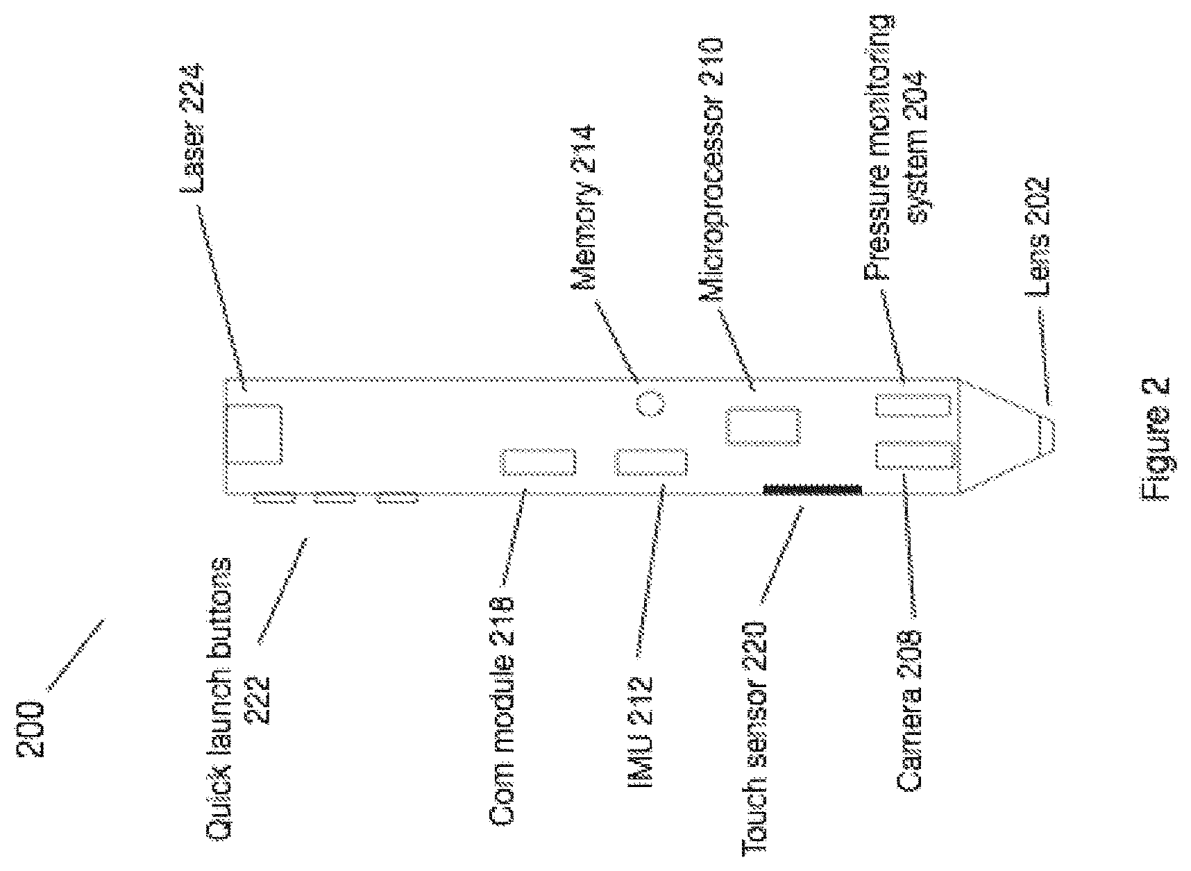 Patent US11782529 Figure 2 – External user interface for head worn computing