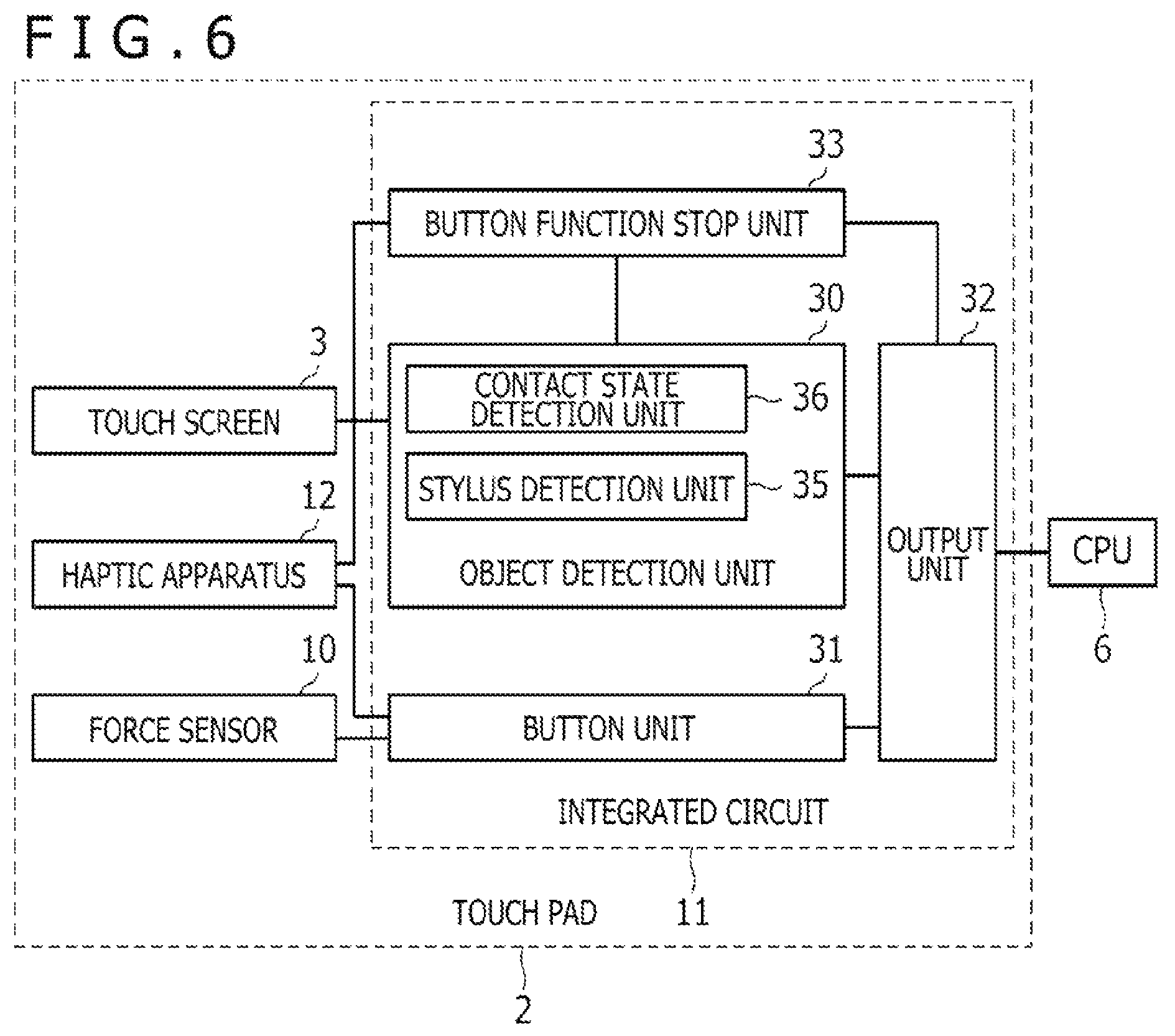 Patent US11782530 Figure 5 – Touch pad and computer